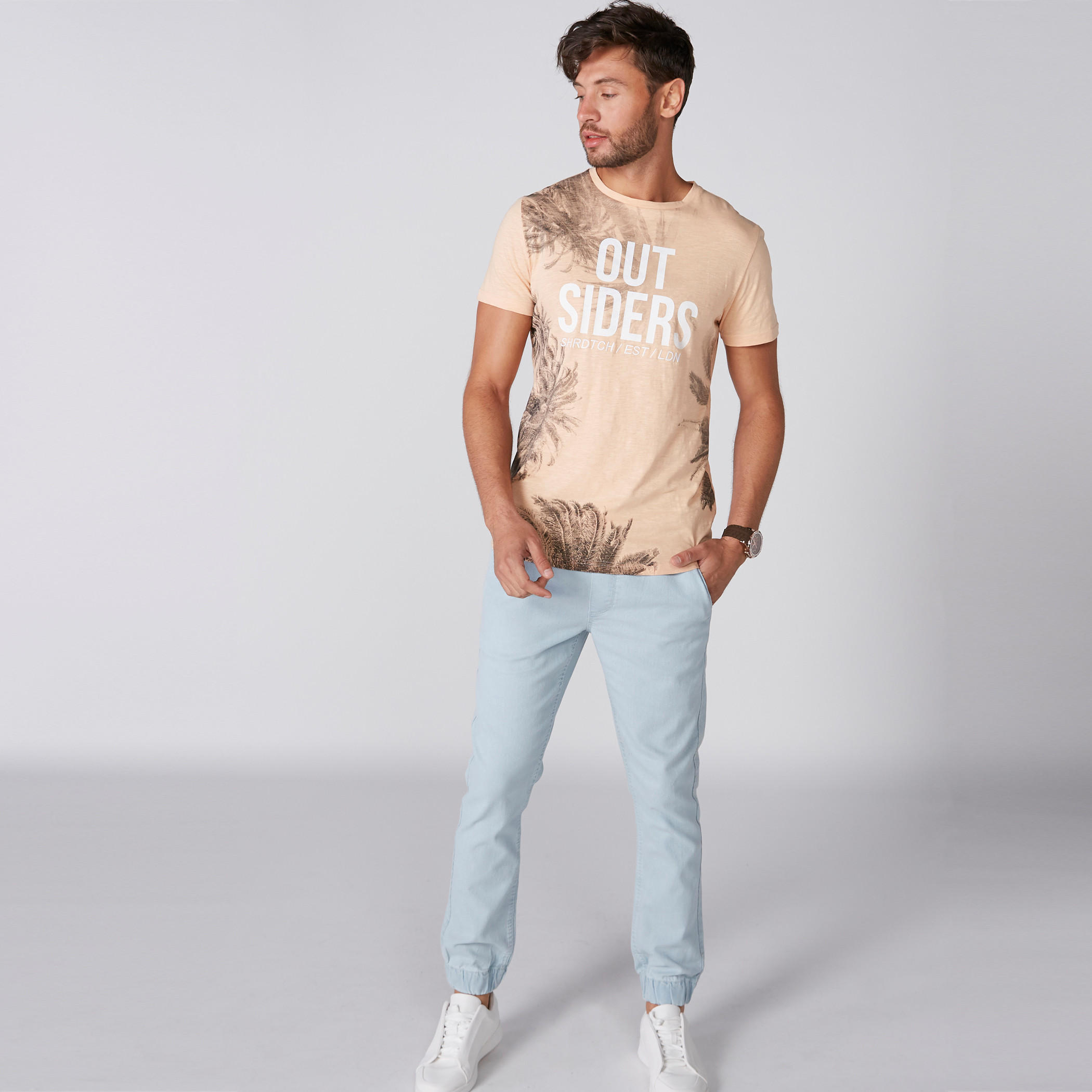 بنطال رياضي بخصر مطاطي وجيوب من لي كوبر-men-clothing-bottoms-joggers-image-3