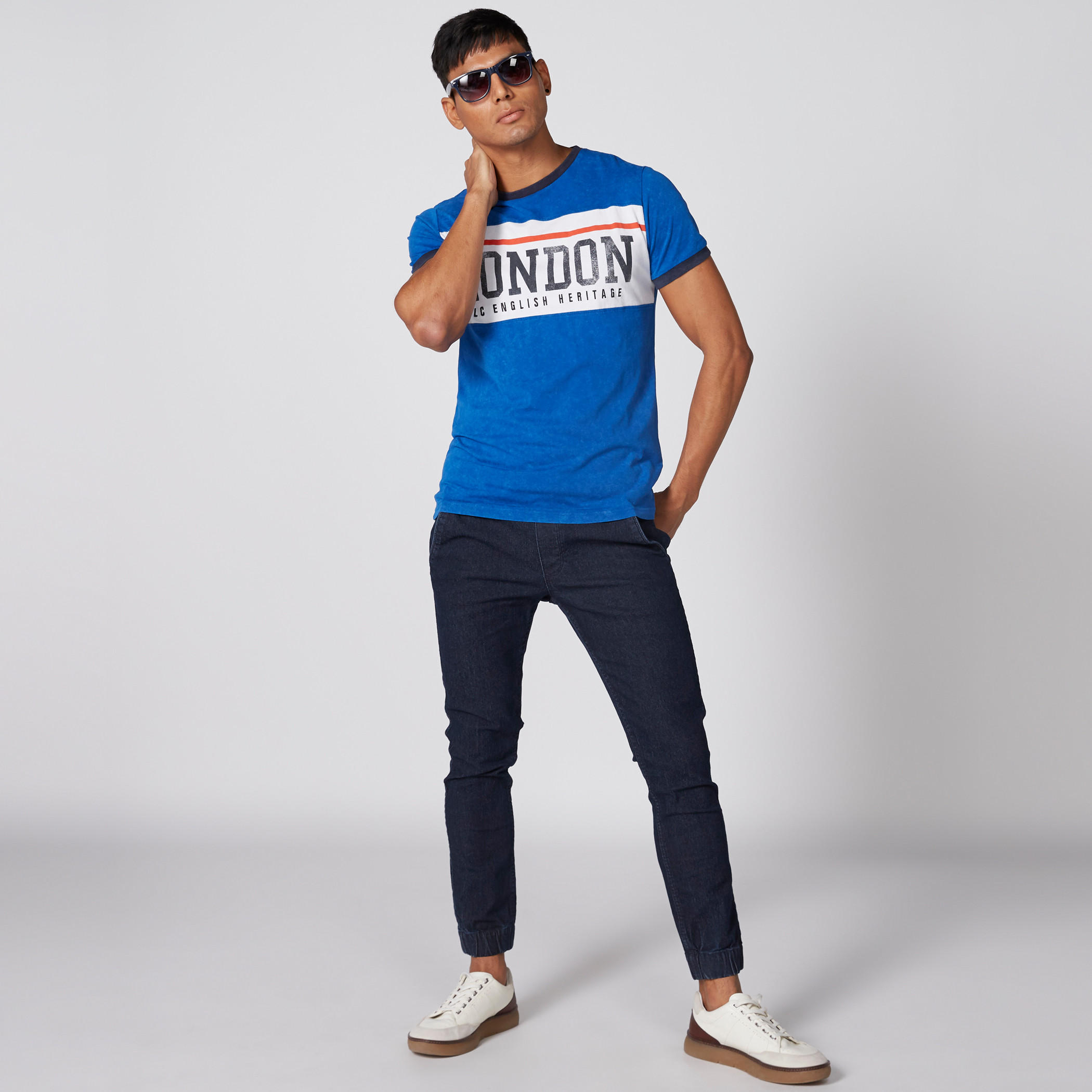بنطال رياضي طويل بطبعات وجيوب من لي كوبر-men-clothing-bottoms-joggers-image-1