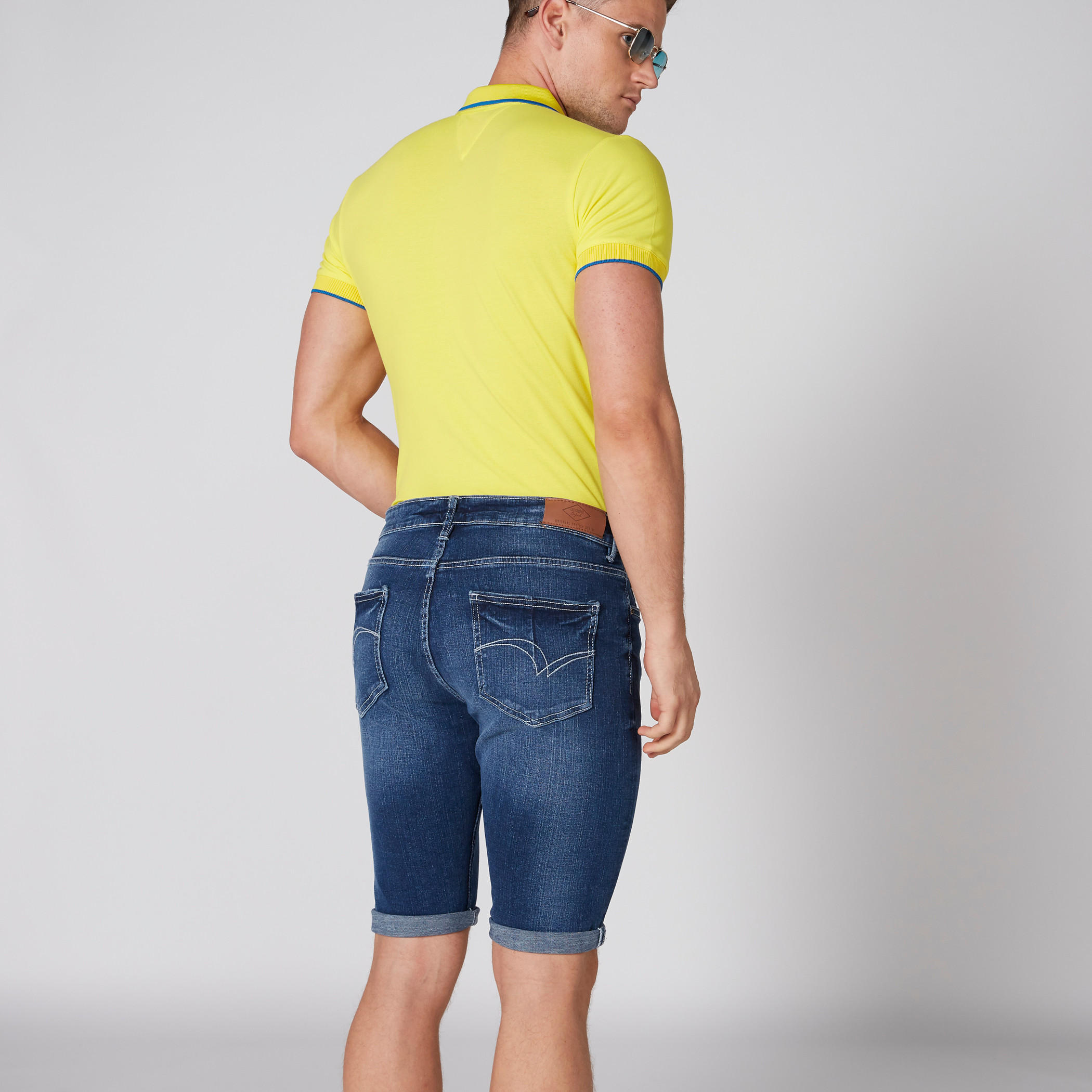 شورت من الدينم بزر إغلاق وجيوب من لي كوبر-men-clothing-bottoms-shorts-image-2