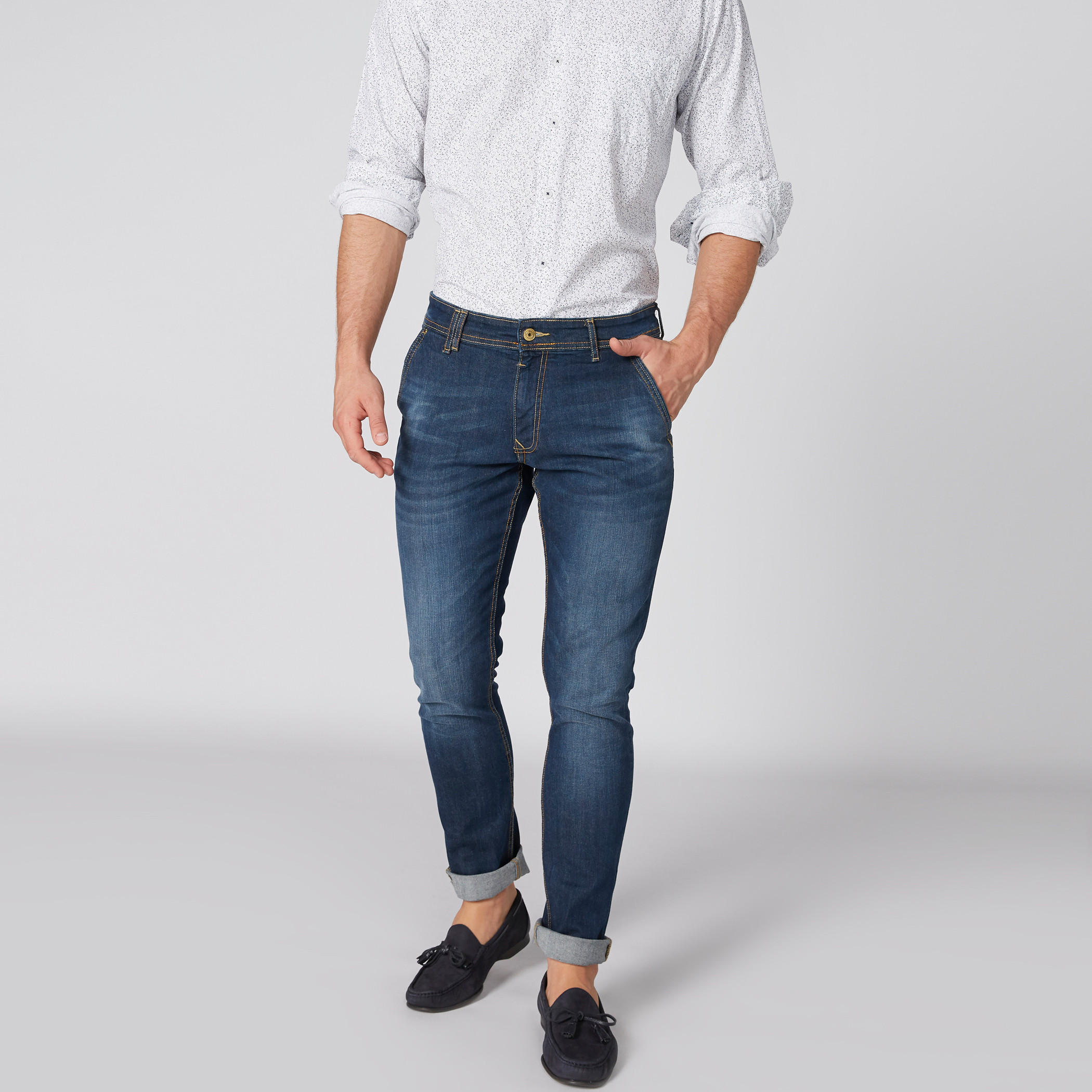 بنطال جينز طويل بزر إغلاق وجيوب من لي كوبر-men-clothing-bottoms-jeans-image-3