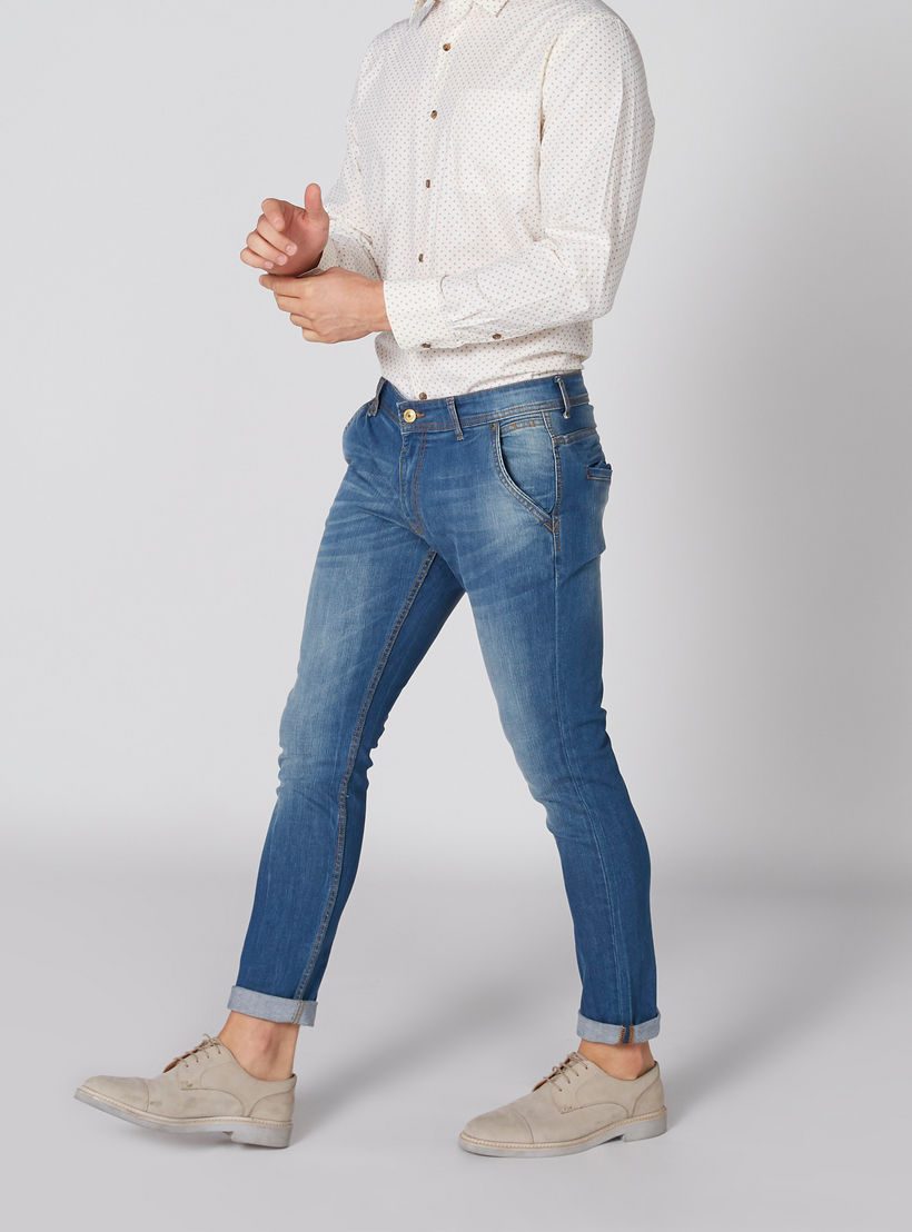بنطال جينز طويل بزر إغلاق وجيوب من لي كوبر-men-clothing-bottoms-jeans-image-1