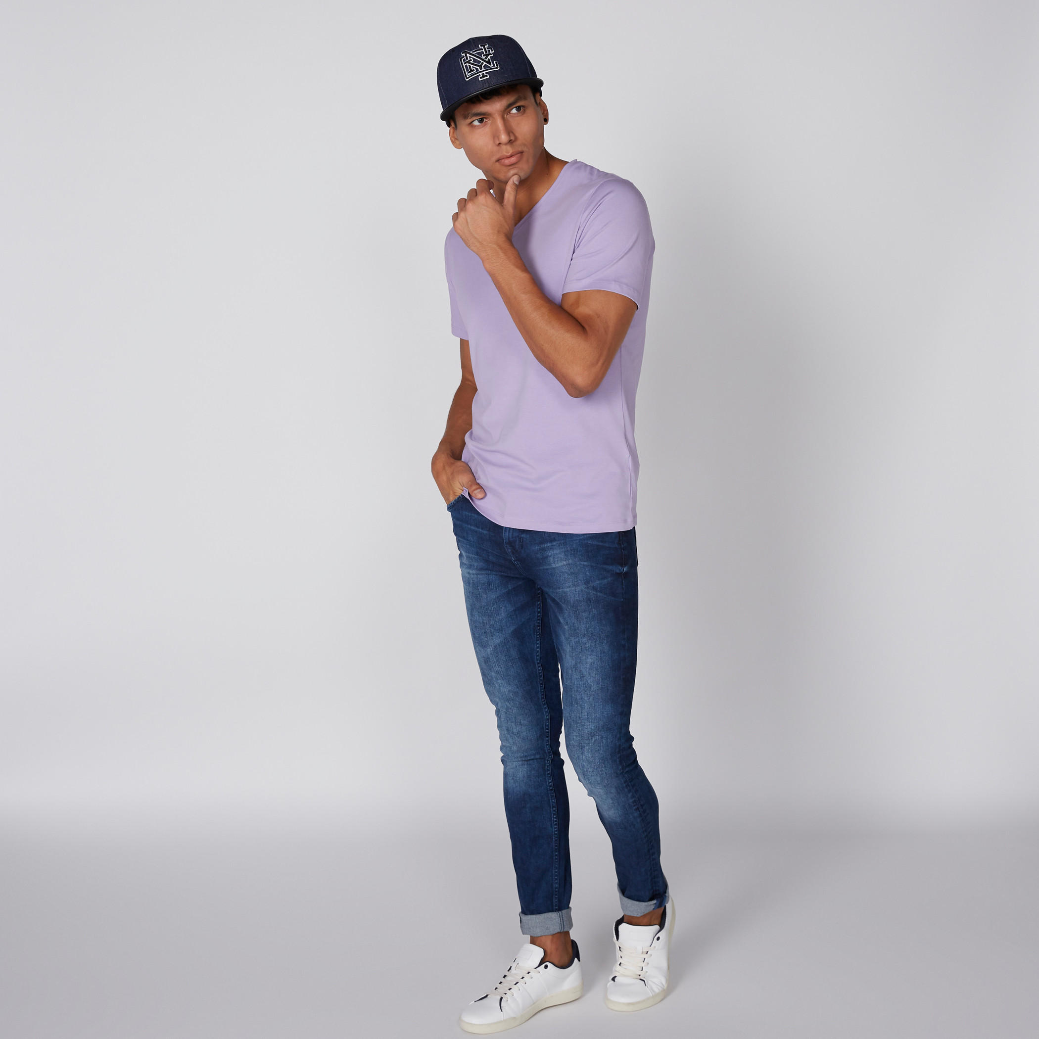 بنطال جينز بتصميم باهت وقصّة ضيّقة من لي كوبر-men-clothing-bottoms-jeans-image-2