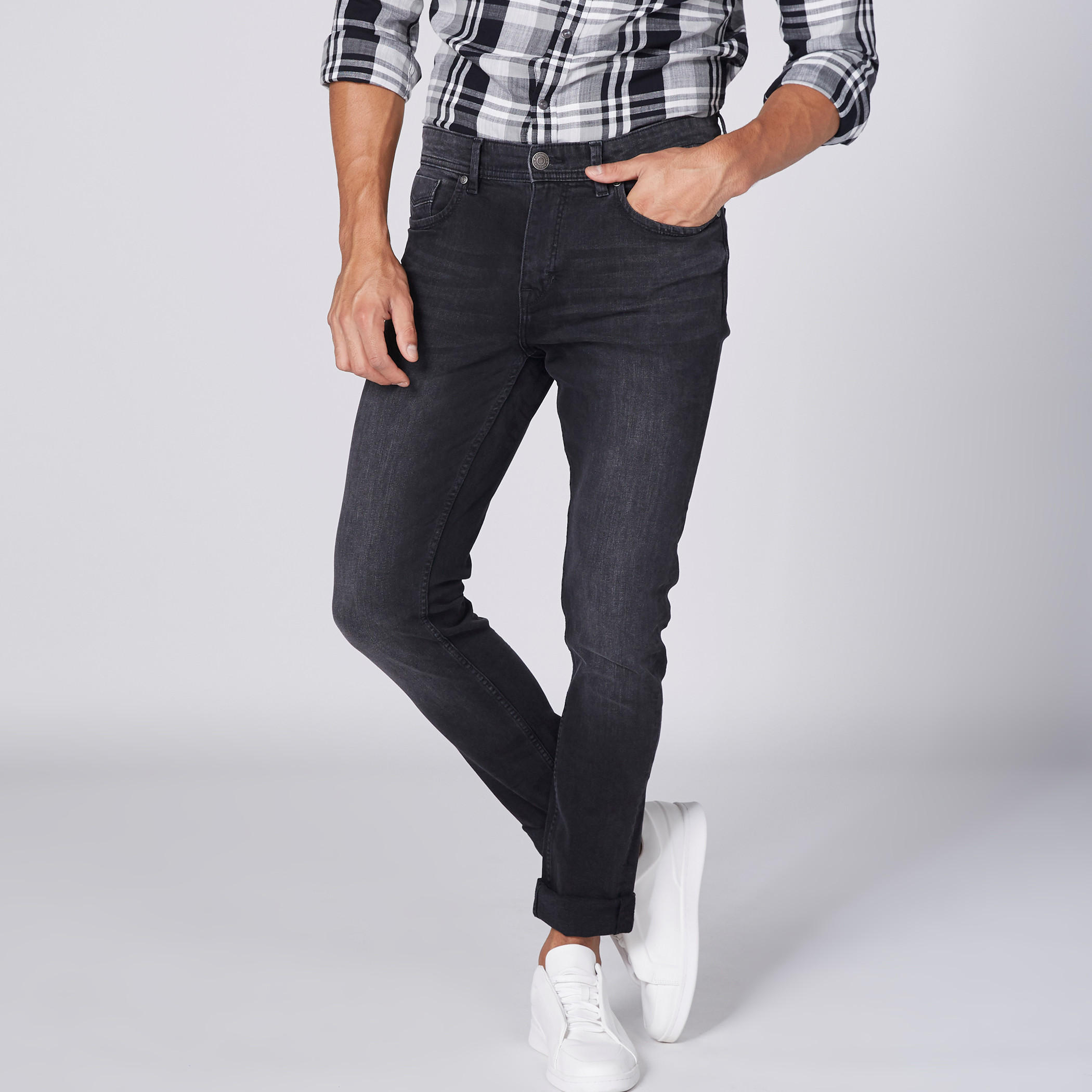 بنطال جينز طويل بزر إغلاق وجيوب من لي كوبر-men-clothing-bottoms-jeans-image-3