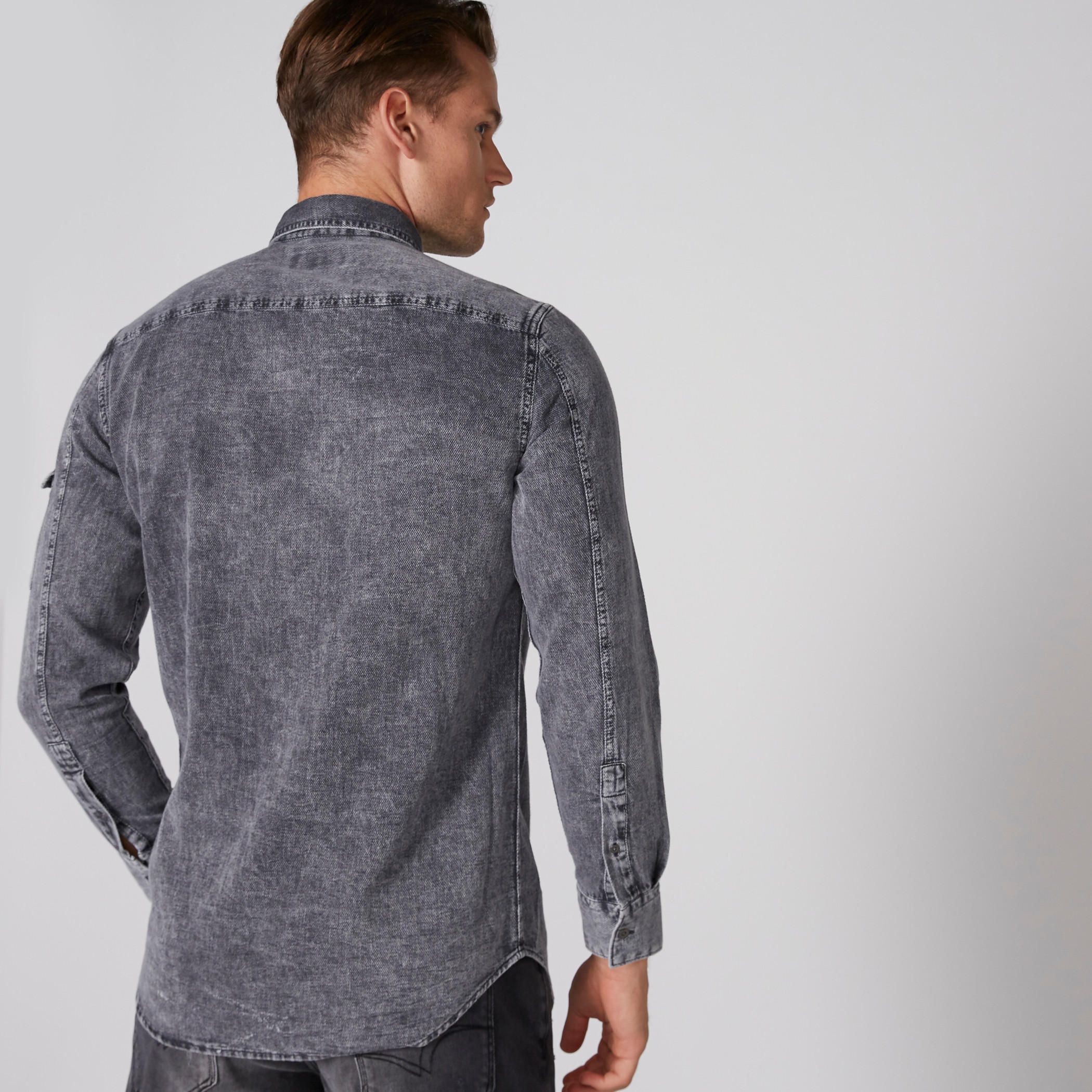 Lee Cooper Pocket Detail Shirt with Long Sleeves and Complete Placket-men-clothing-shirts-image-2