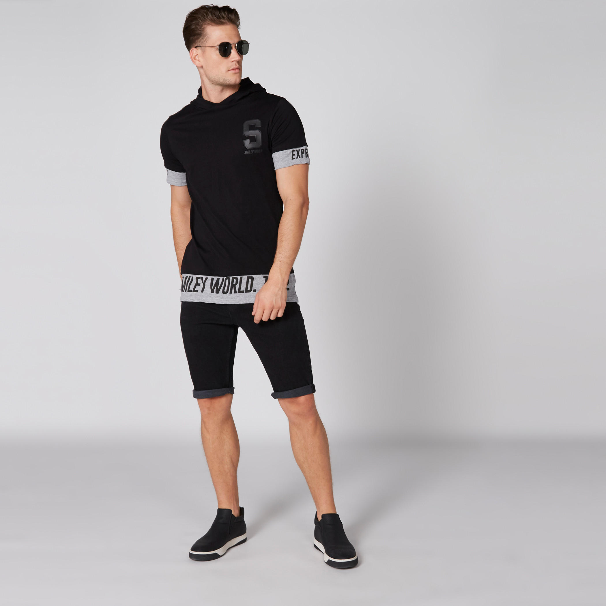 شورت من الدينم بزر إغلاق وجيوب من لي كوبر-men-clothing-bottoms-shorts-image-1