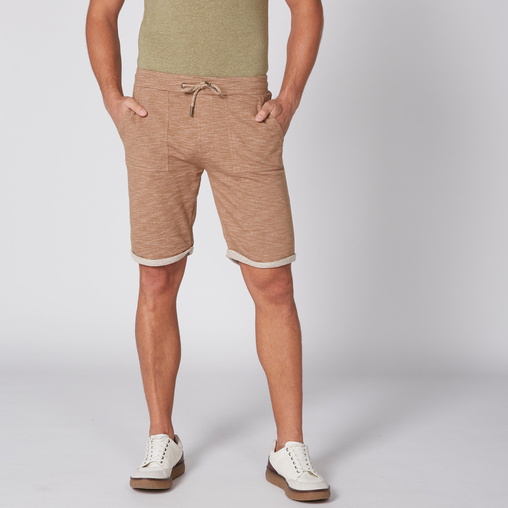 شورت بارز الملمس بخصر مطّاطي وجيوب من لي كوبر-men-clothing-bottoms-shorts-image-3