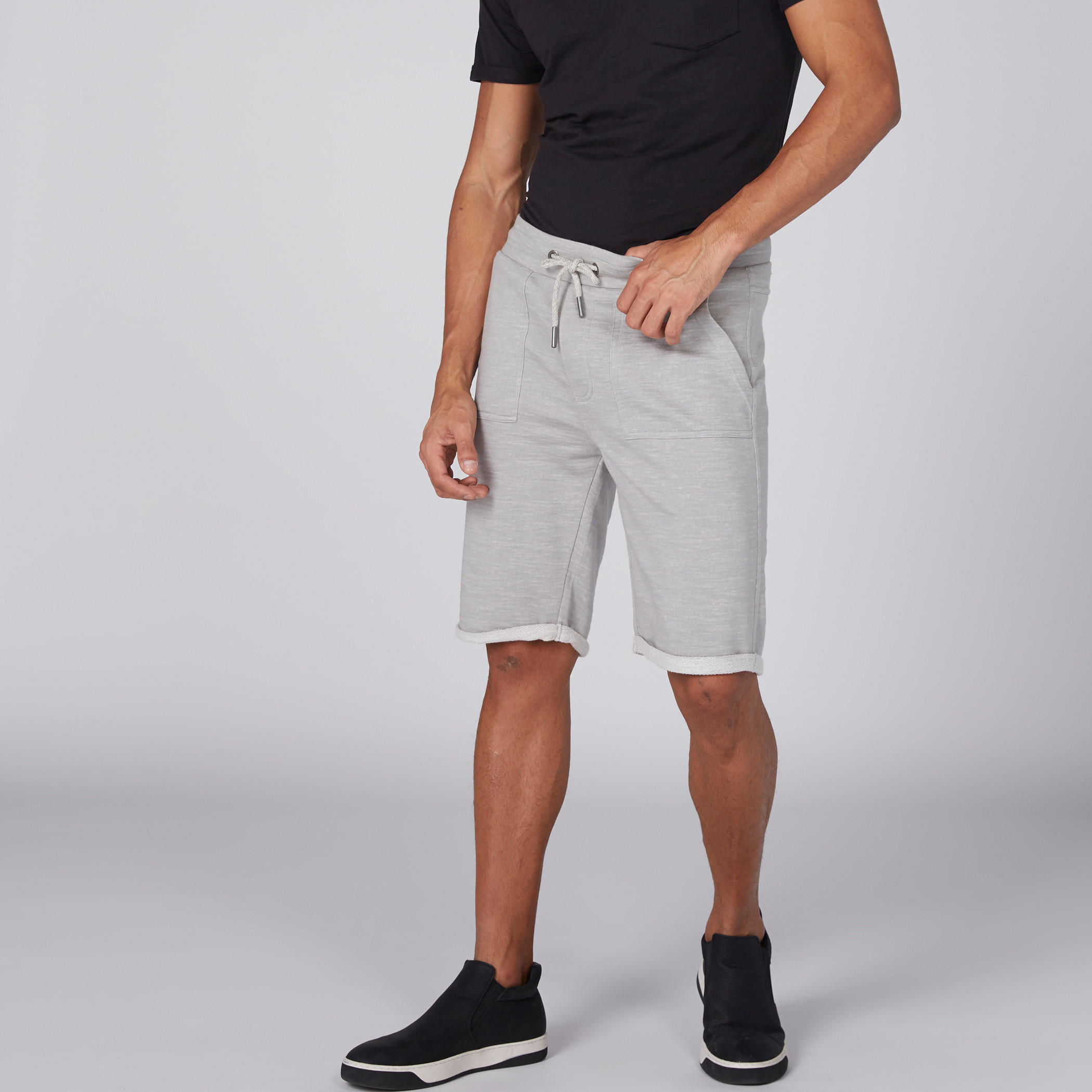 Lee Cooper Knit Shorts with Elasticised Waistband and Pocket Detail-men-clothing-bottoms-shorts-image-3