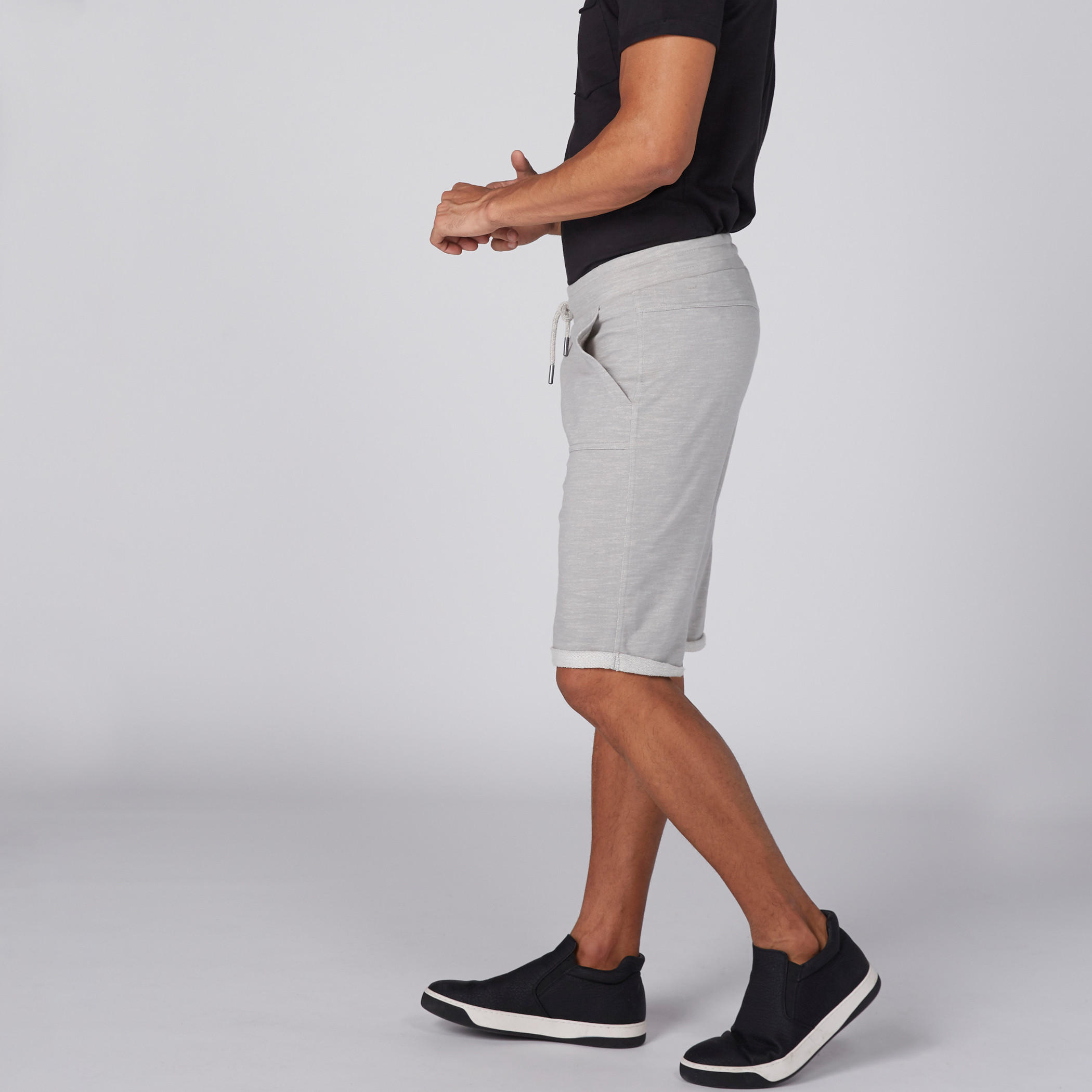 Lee Cooper Knit Shorts with Elasticised Waistband and Pocket Detail-men-clothing-bottoms-shorts-image-4