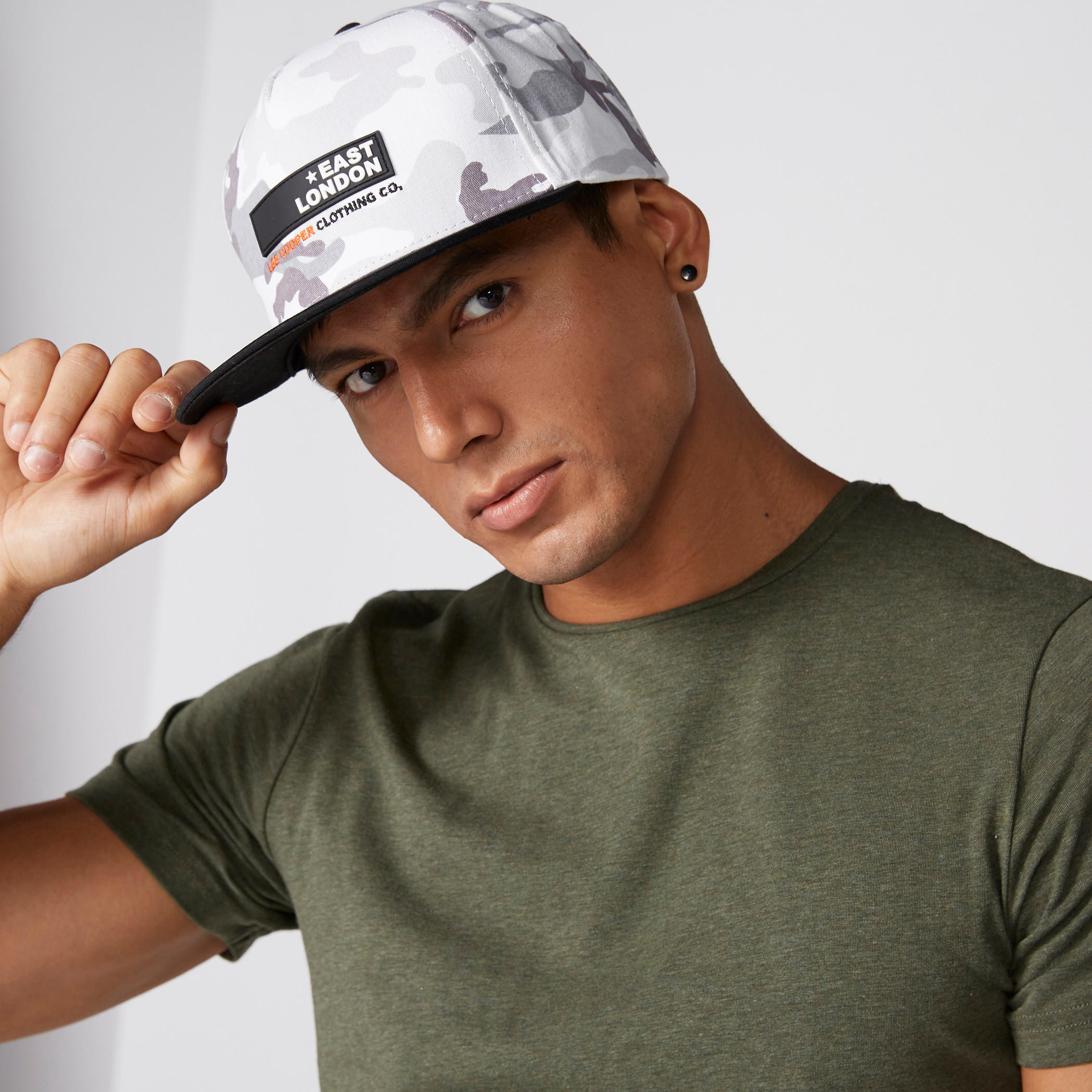 Lee Cooper Printed Cap with Snap Closure-men-caps-image-2
