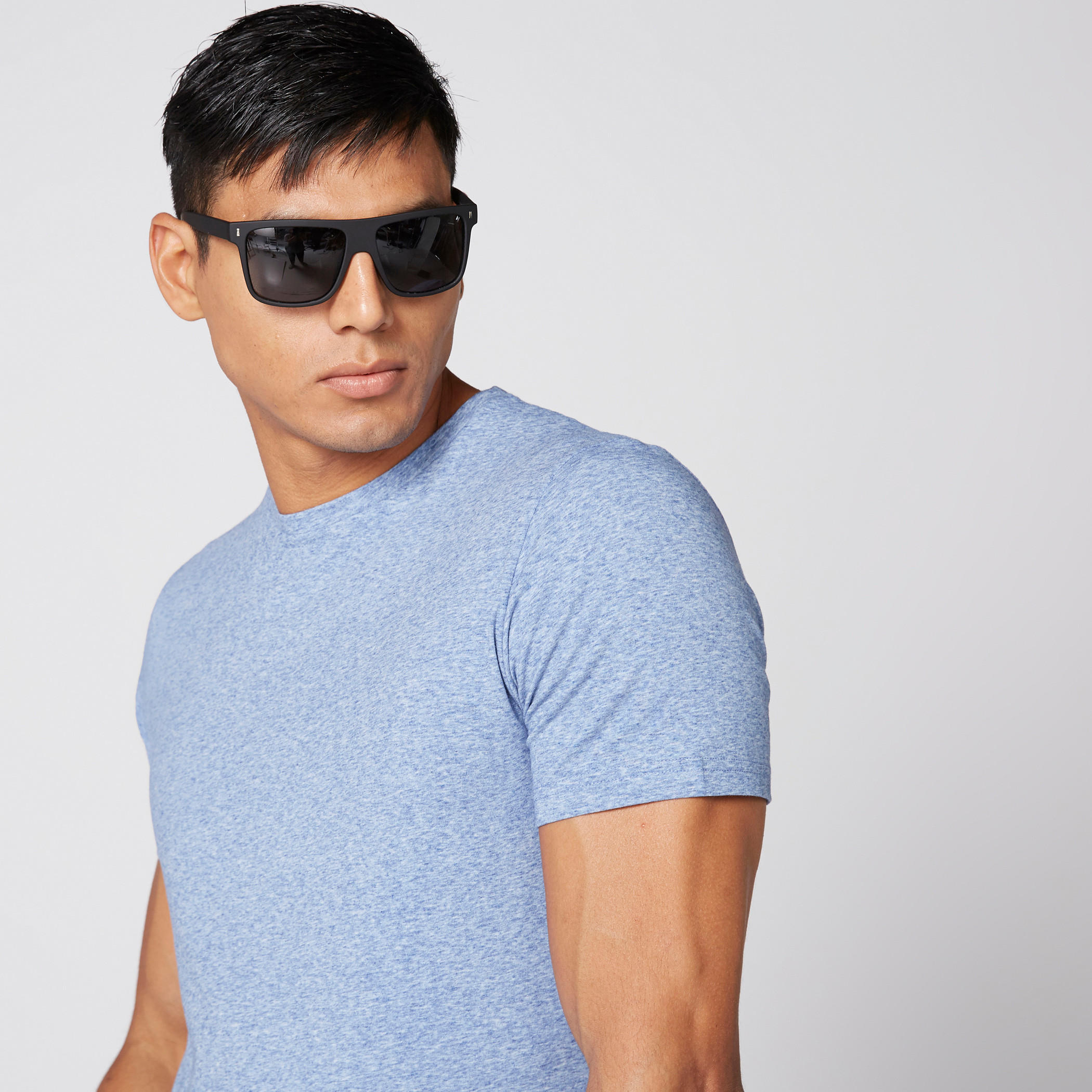 تيشيرت بياقة مستديرة وأكمام قصيرة من لي كوبر-men-clothing-tshirtsandpolos-tshirts-image-1