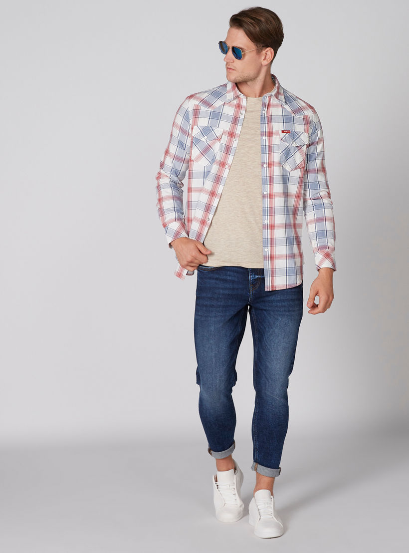 بنطال جينز طويل بزر إغلاق وجيوب من لي كوبر-men-clothing-bottoms-jeans-image-1