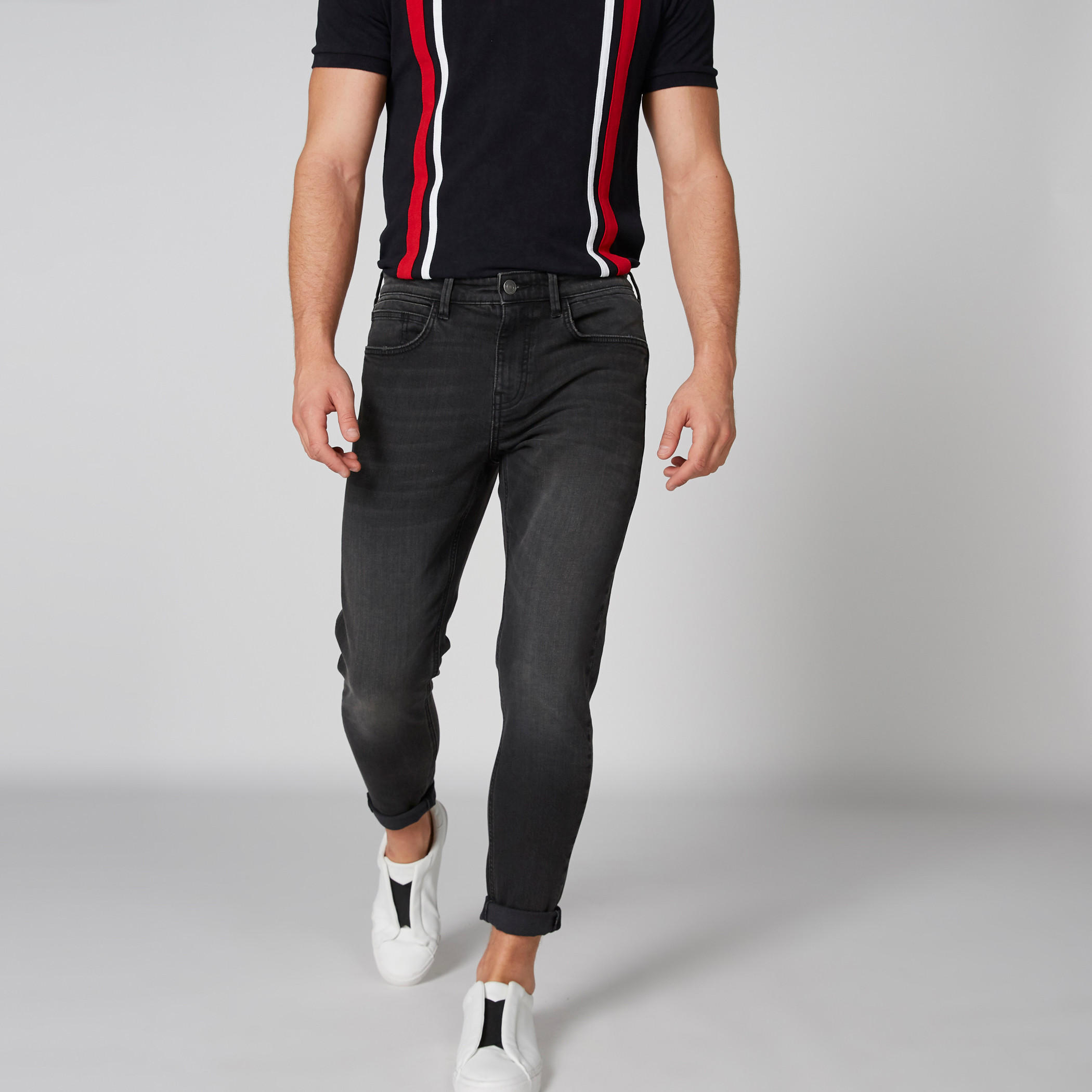 بنطال جينز طويل بزر إغلاق وجيوب من لي كوبر-men-clothing-bottoms-jeans-image-1