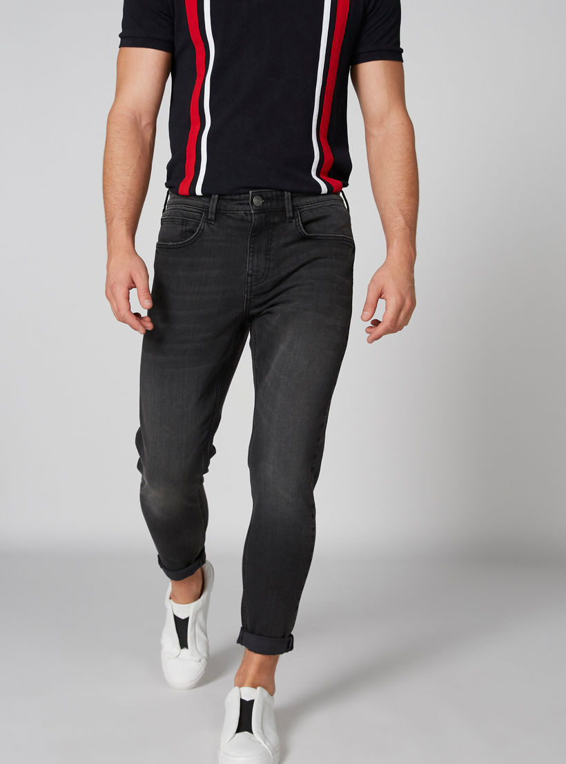 بنطال جينز طويل بزر إغلاق وجيوب من لي كوبر-men-clothing-bottoms-jeans-image-1