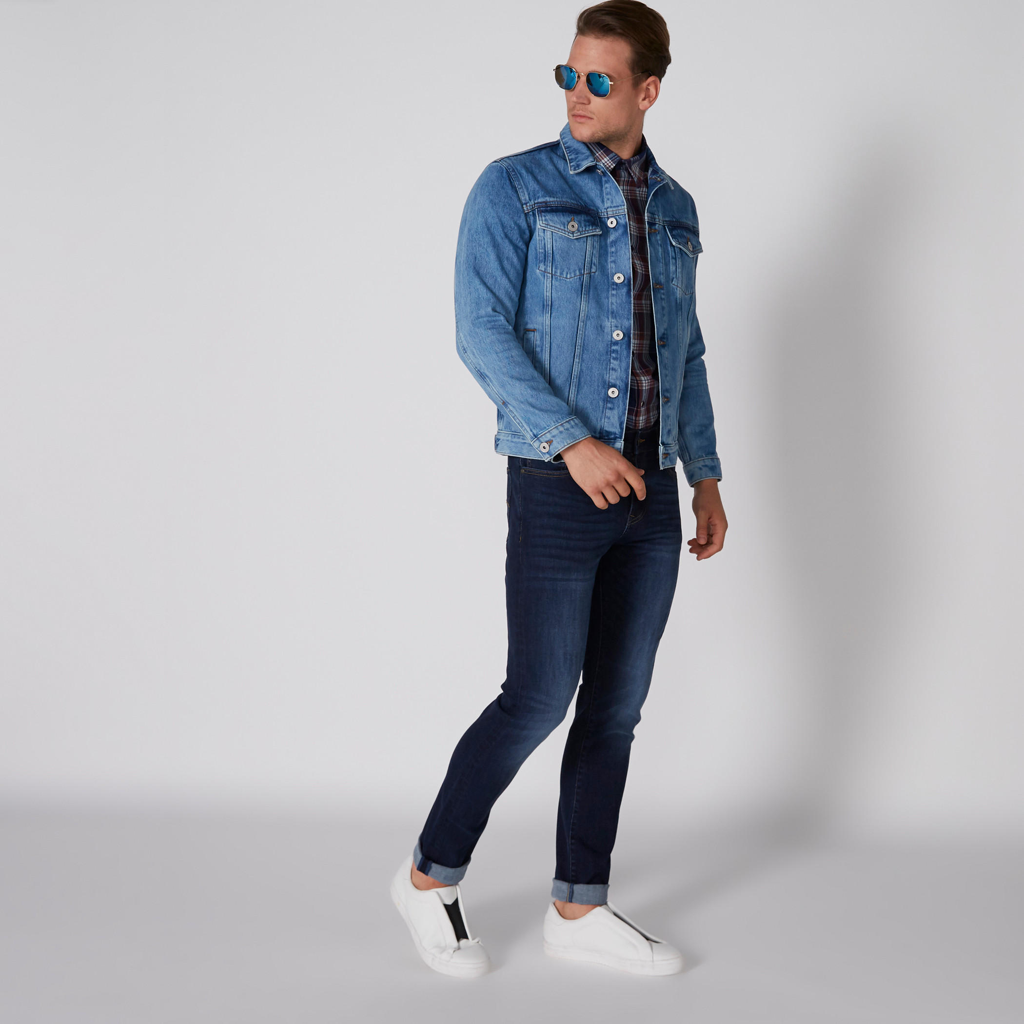 بنطال جينز طويل بزر إغلاق وجيوب من لي كوبر-men-clothing-bottoms-jeans-image-3