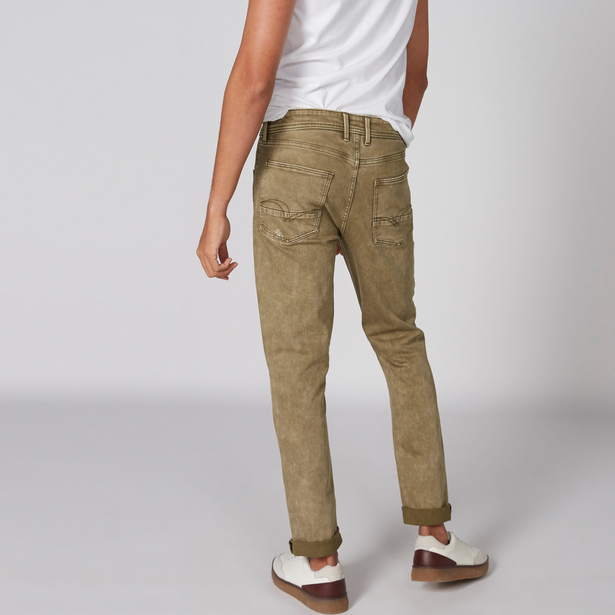 Lee Cooper Distressed Full Length Jeans with Button Closure-men-clothing-bottoms-jeans-image-2