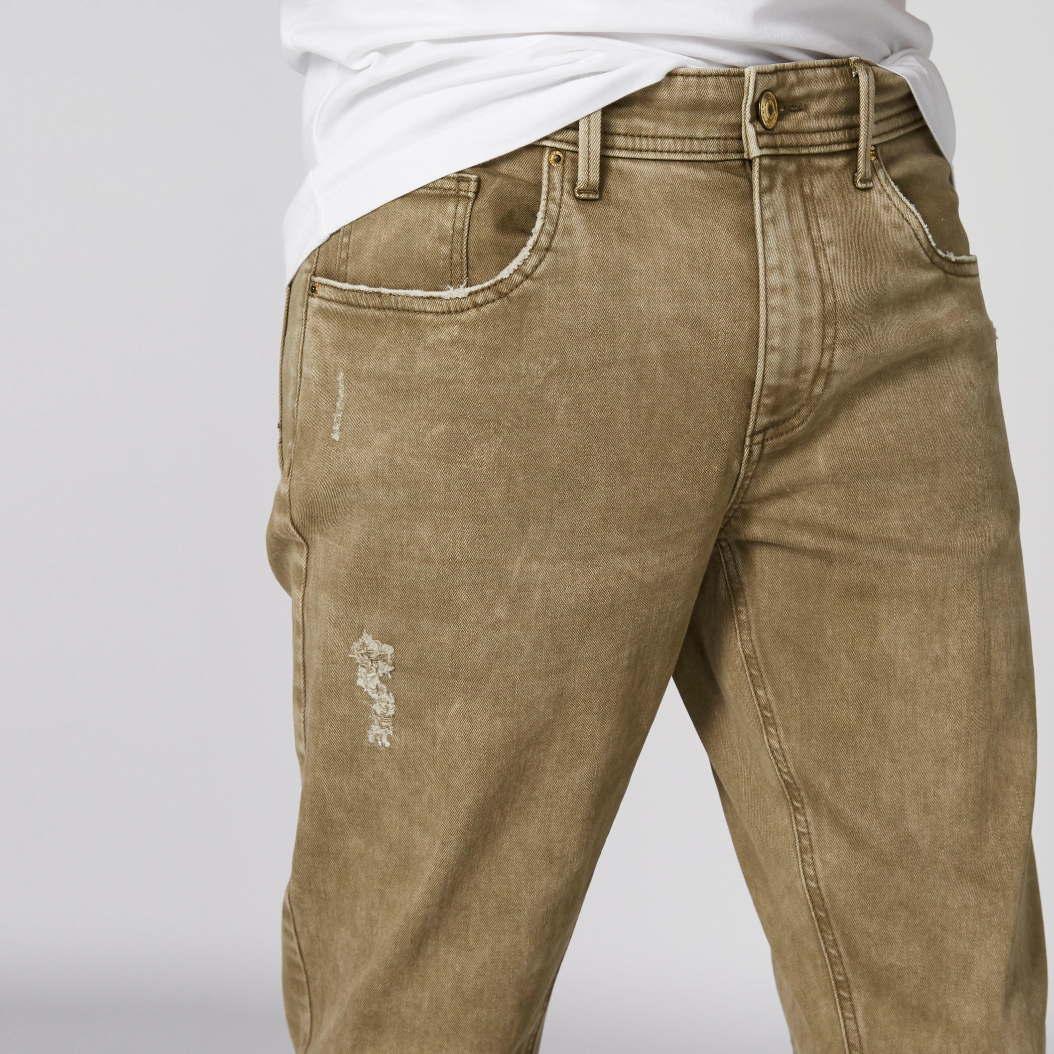 Lee Cooper Distressed Full Length Jeans with Button Closure-men-clothing-bottoms-jeans-image-4