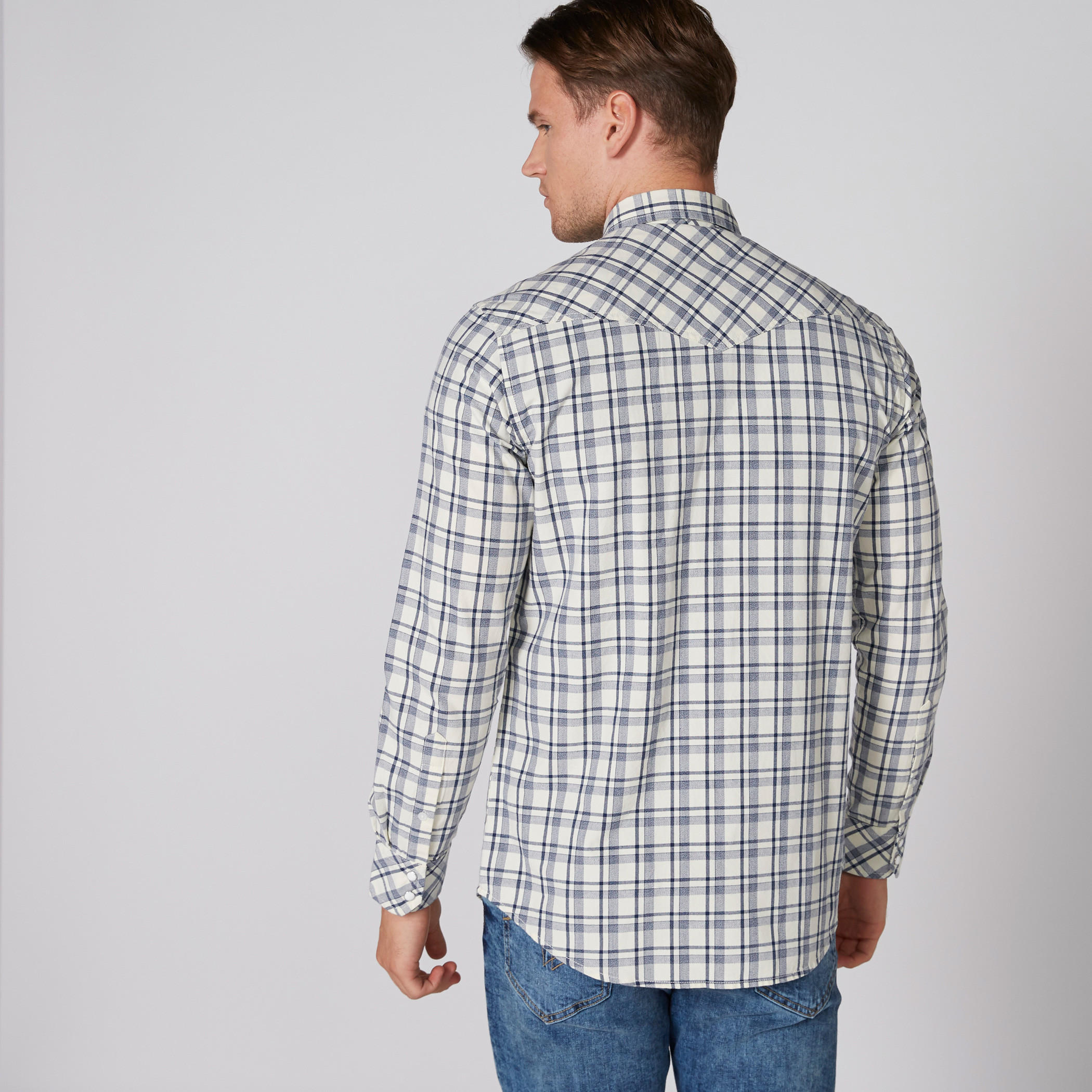 Lee Cooper Chequered Shirt with Long Sleeves and Complete Placket-men-clothing-shirts-image-2