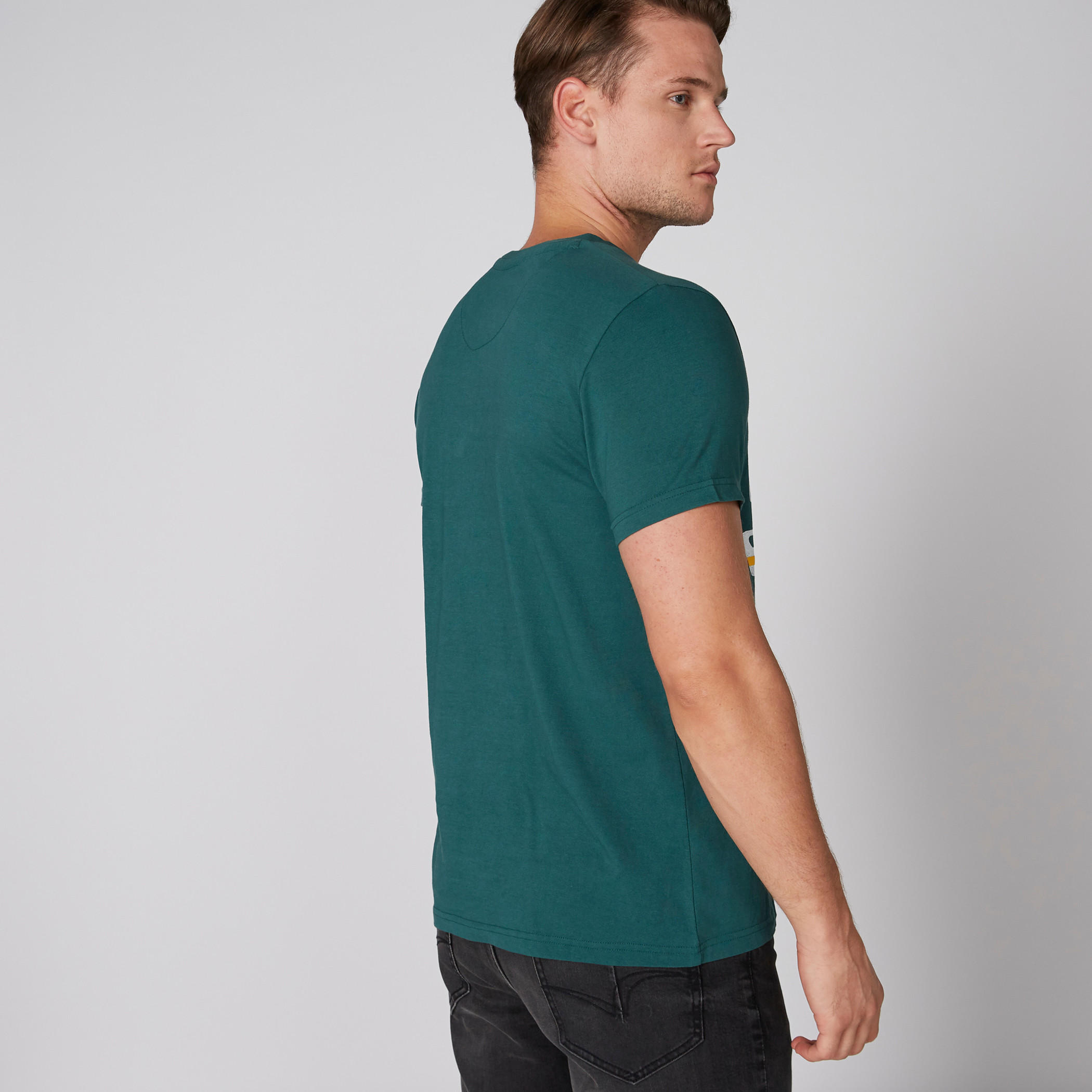 Lee Cooper Printed T-Shirt with Round Neck and Short Sleeves-men-clothing-tshirtsandpolos-tshirts-image-2