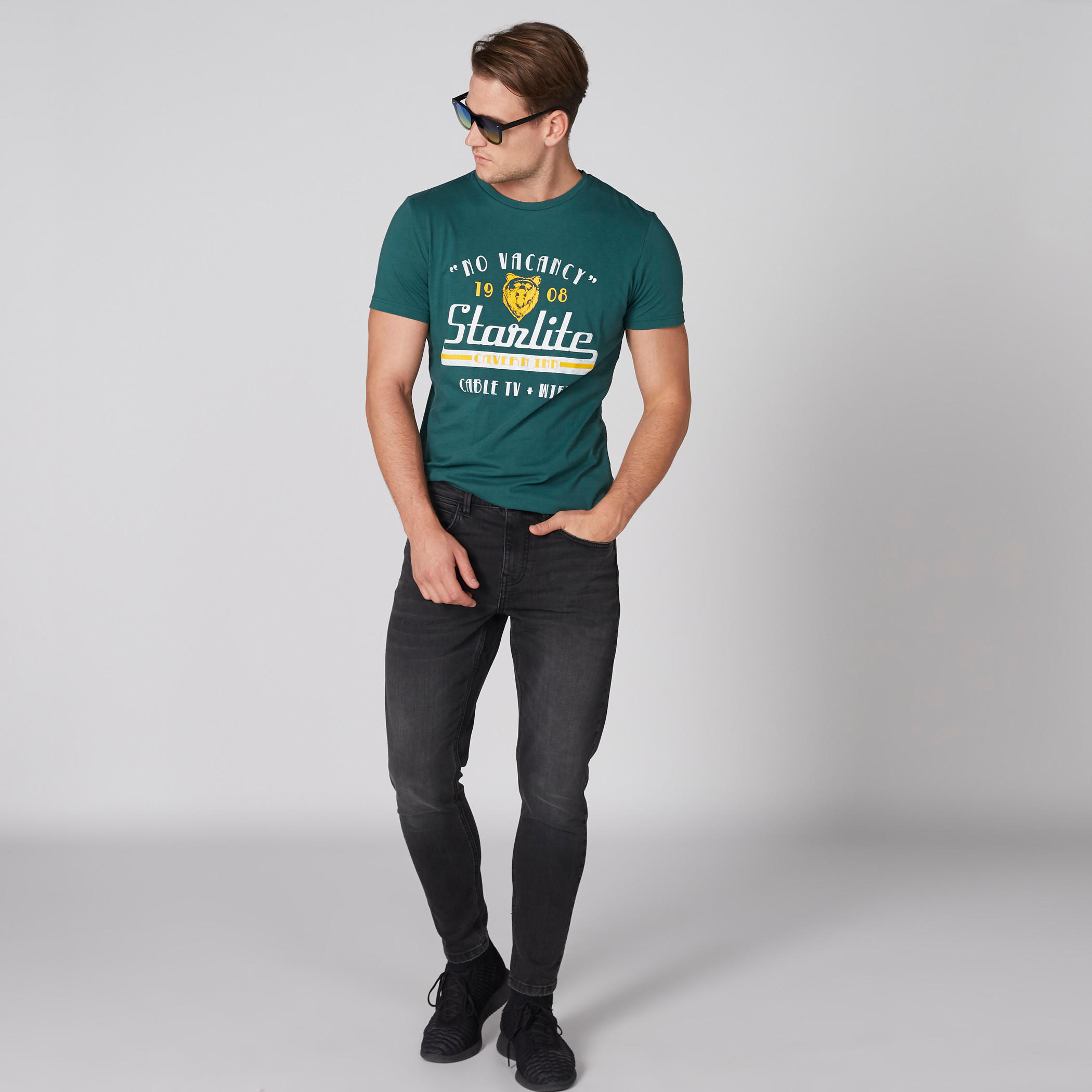 Lee Cooper Printed T-Shirt with Round Neck and Short Sleeves-men-clothing-tshirtsandpolos-tshirts-image-3