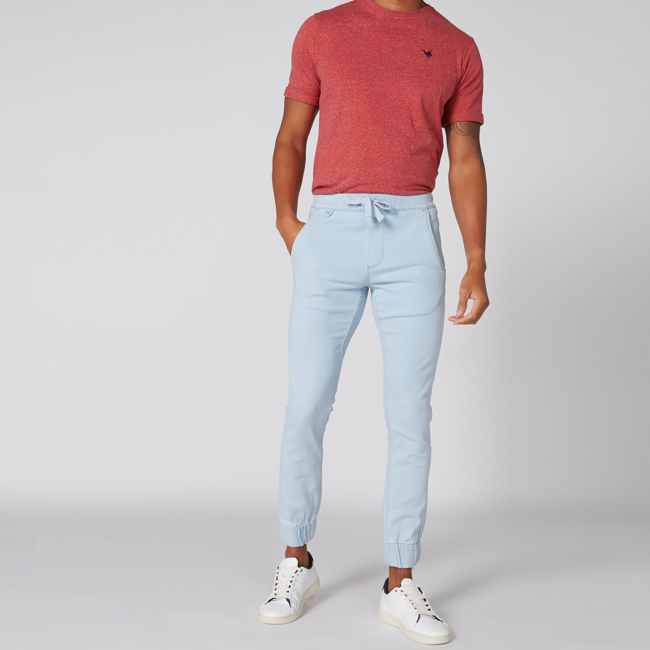 بنطال رياضي من الدينم بخصر مطّاطي من لي كوبر-men-clothing-bottoms-jeans-image-1