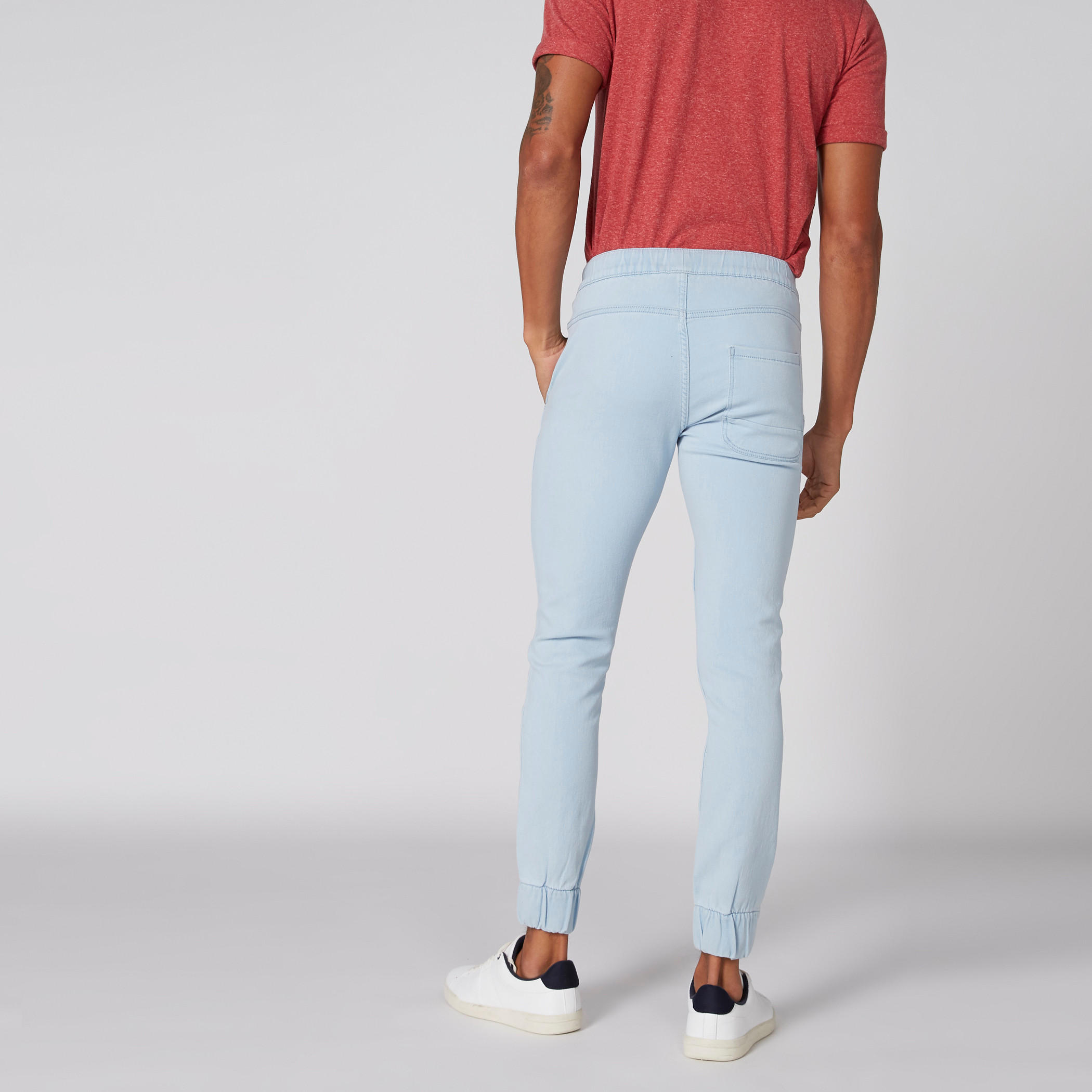 بنطال رياضي من الدينم بخصر مطّاطي من لي كوبر-men-clothing-bottoms-jeans-image-2