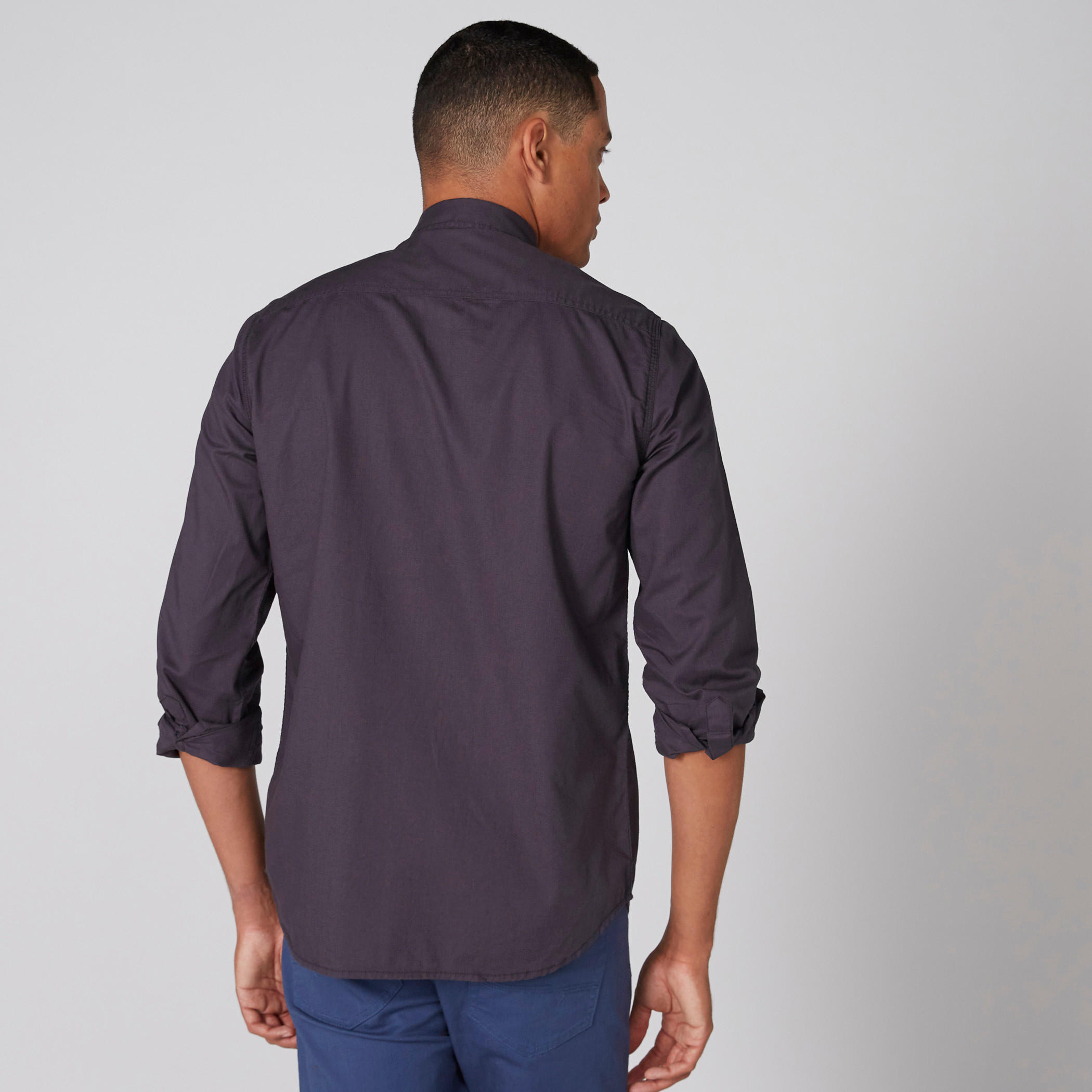 قميص بأكمام طويلة ووصلة أزرار كاملة من لي كوبر-men-clothing-shirts-image-2
