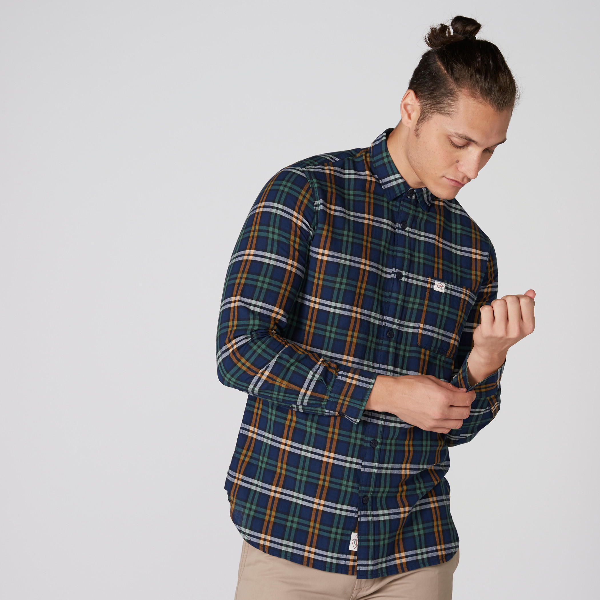 Lee Cooper Chequered Shirt with Long Sleeves and Complete Placket-men-clothing-shirts-image-1