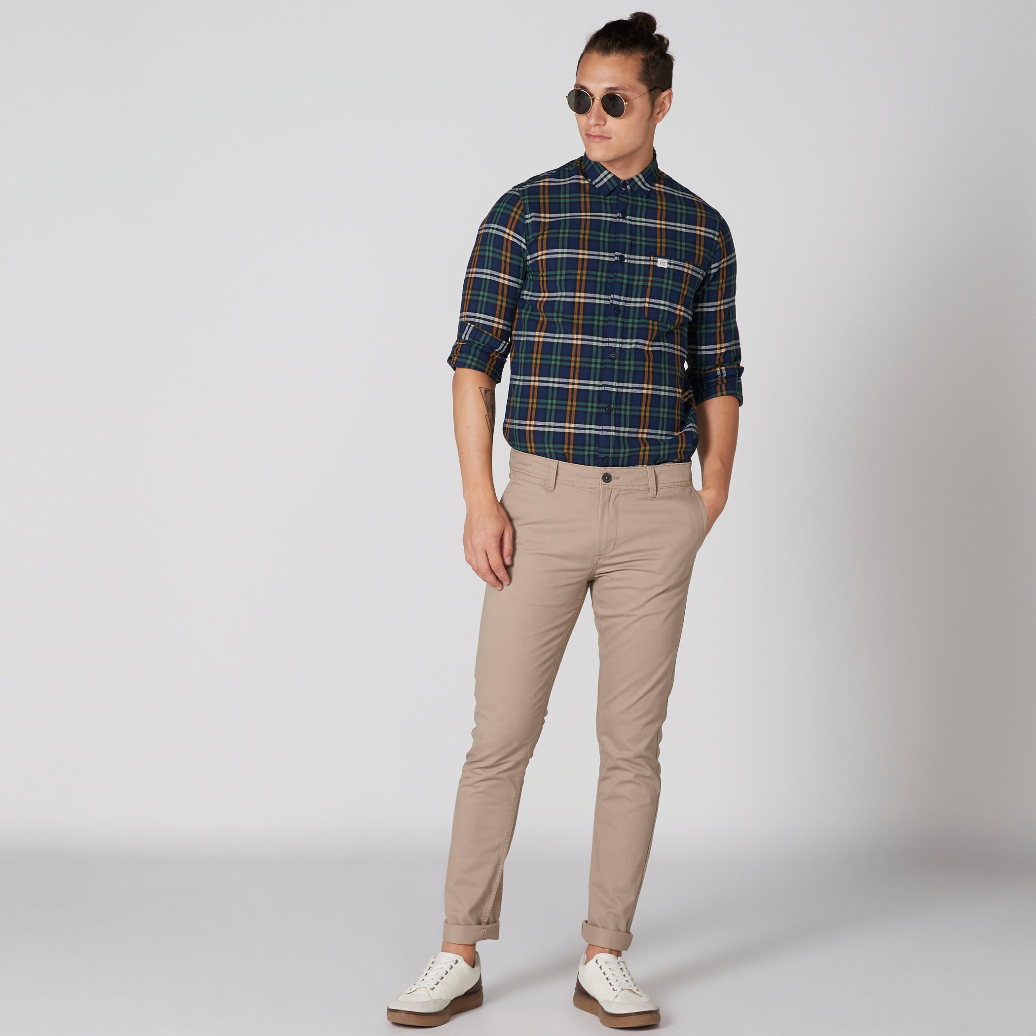 Lee Cooper Chequered Shirt with Long Sleeves and Complete Placket-men-clothing-shirts-image-3