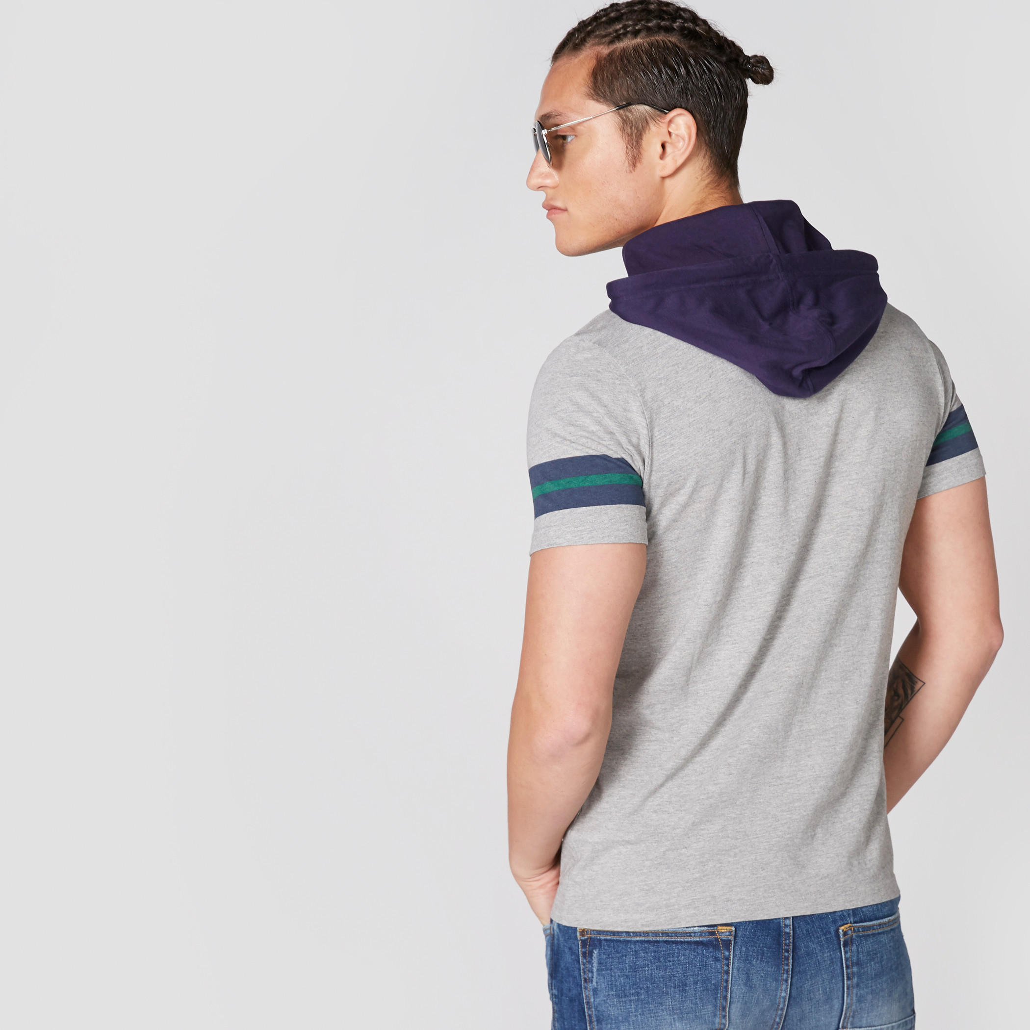 Printed T-Shirt with Short Sleeves and Hood-men-clothing-tshirtsandpolos-tshirts-image-2