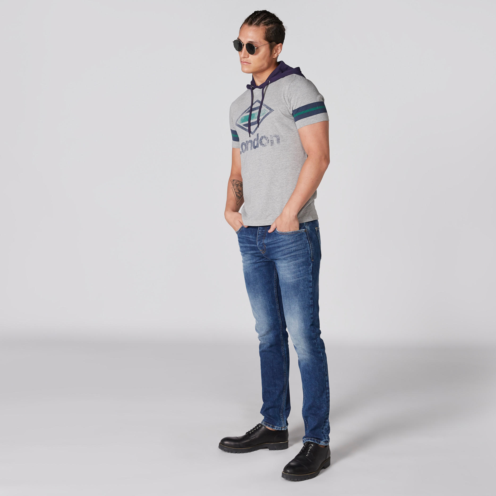 Printed T-Shirt with Short Sleeves and Hood-men-clothing-tshirtsandpolos-tshirts-image-3