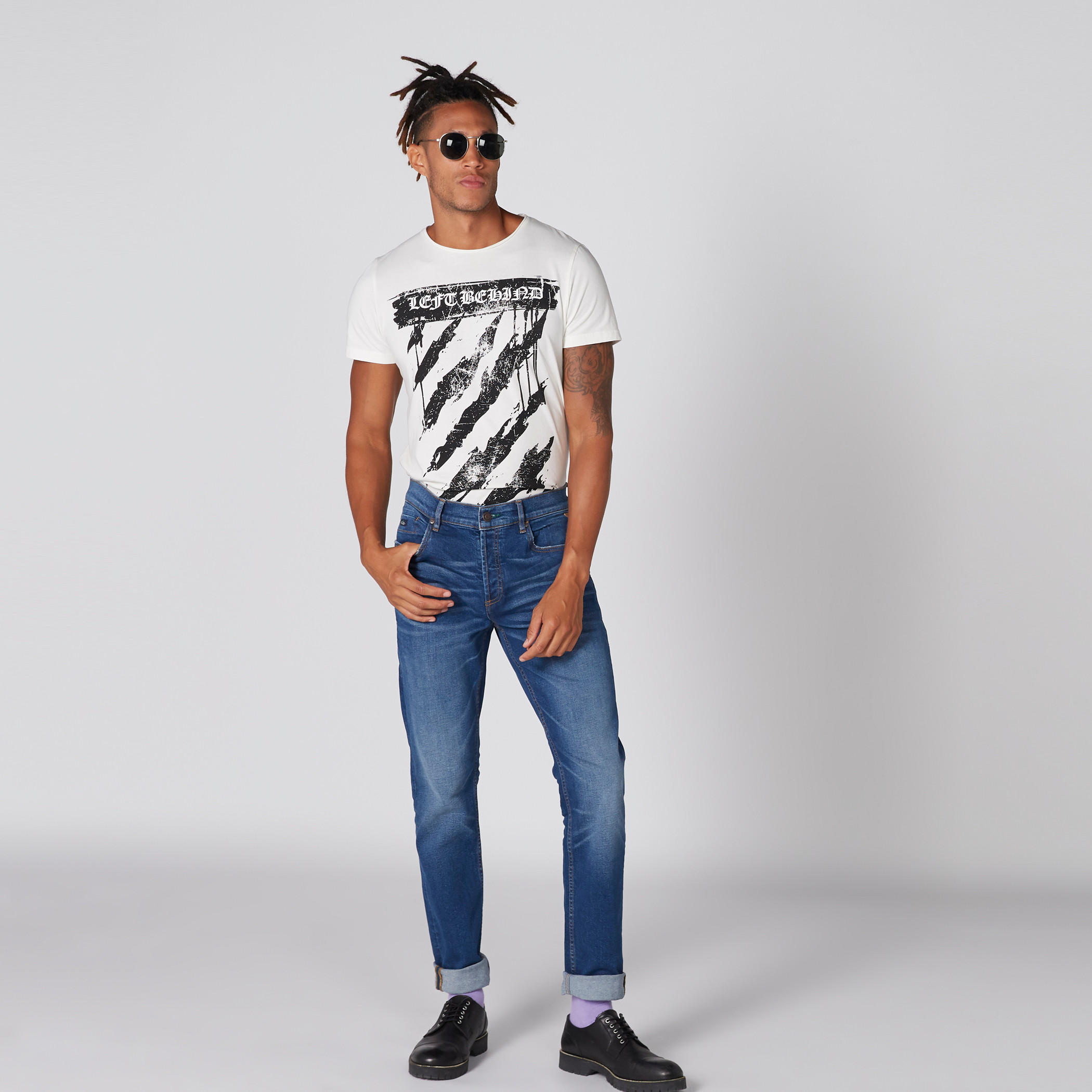 Lee Cooper Printed T-Shirt with Round Neck and Short Sleeves-men-clothing-tshirtsandpolos-tshirts-image-3