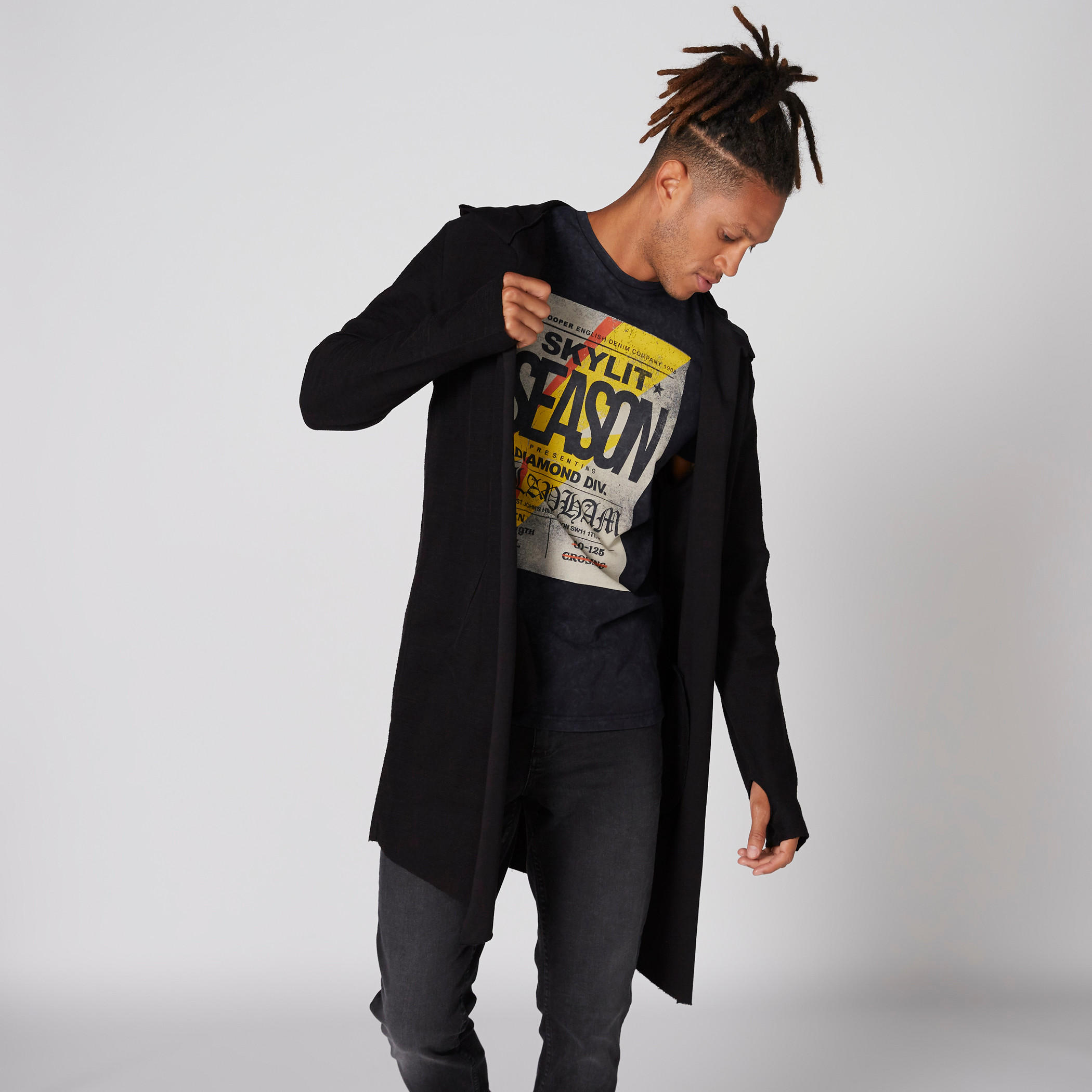 سترة مفتوحة من الأمام بأكمام طويلة وقبعة من لي كوبر-men-clothing-sweatersandpullovers-image-3