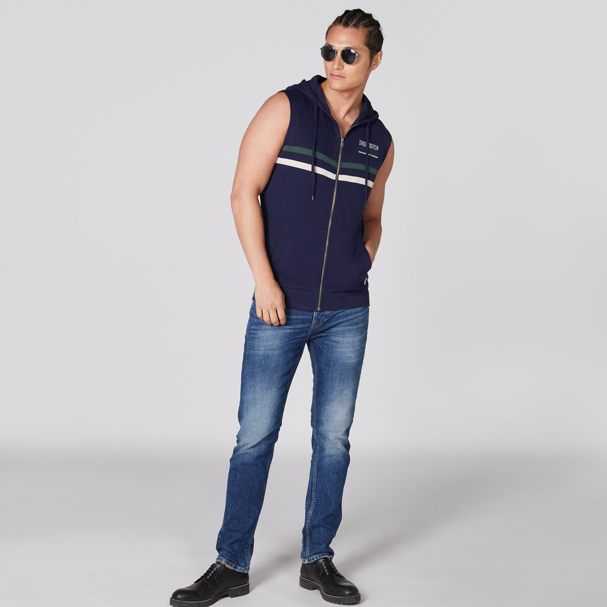 Printed Sleeveless Jacket with Zip Closure and Hood-men-clothing-jacketsandblazers-jackets-image-3