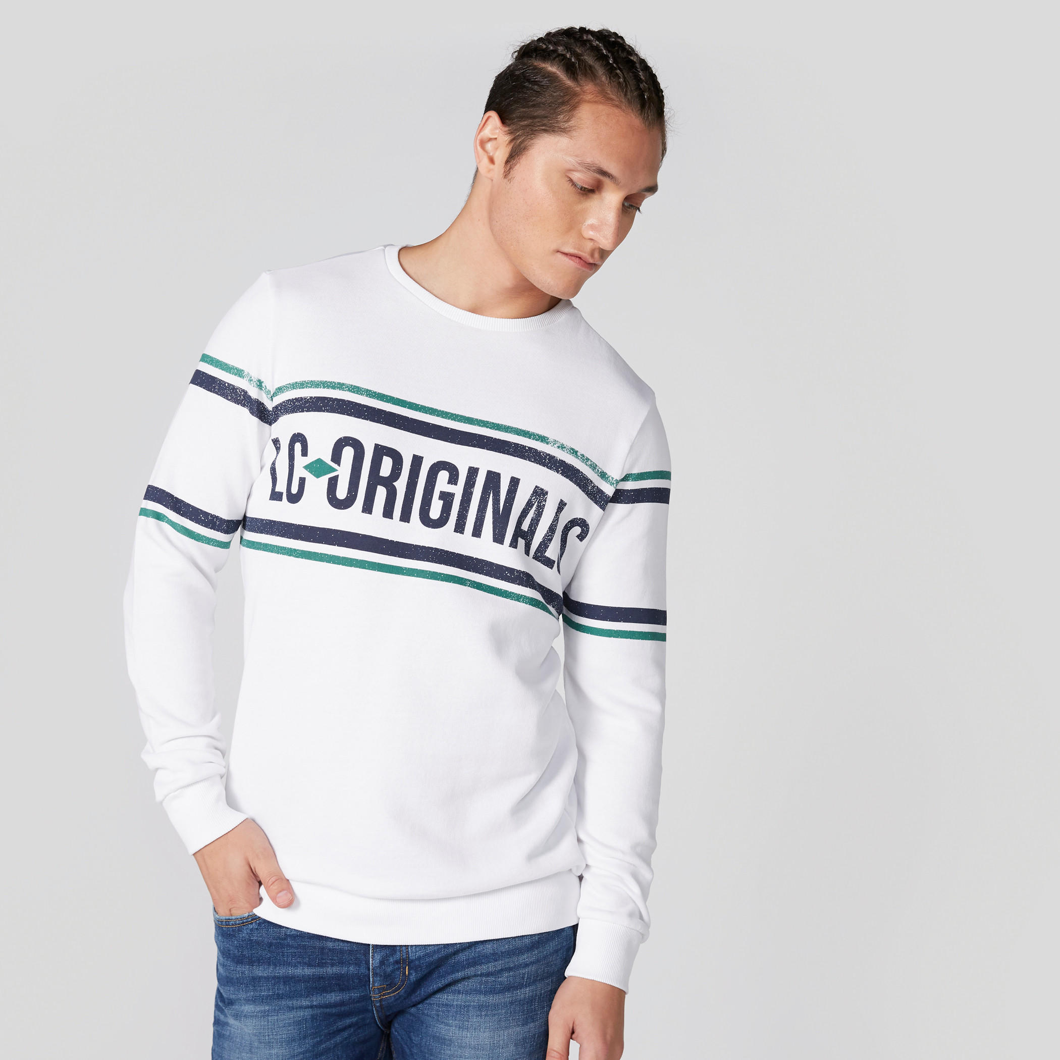 Printed T-Shirt with Crew Neck and Long Sleeves-men-winterwear-hoodiesandsweatshirts-image-3