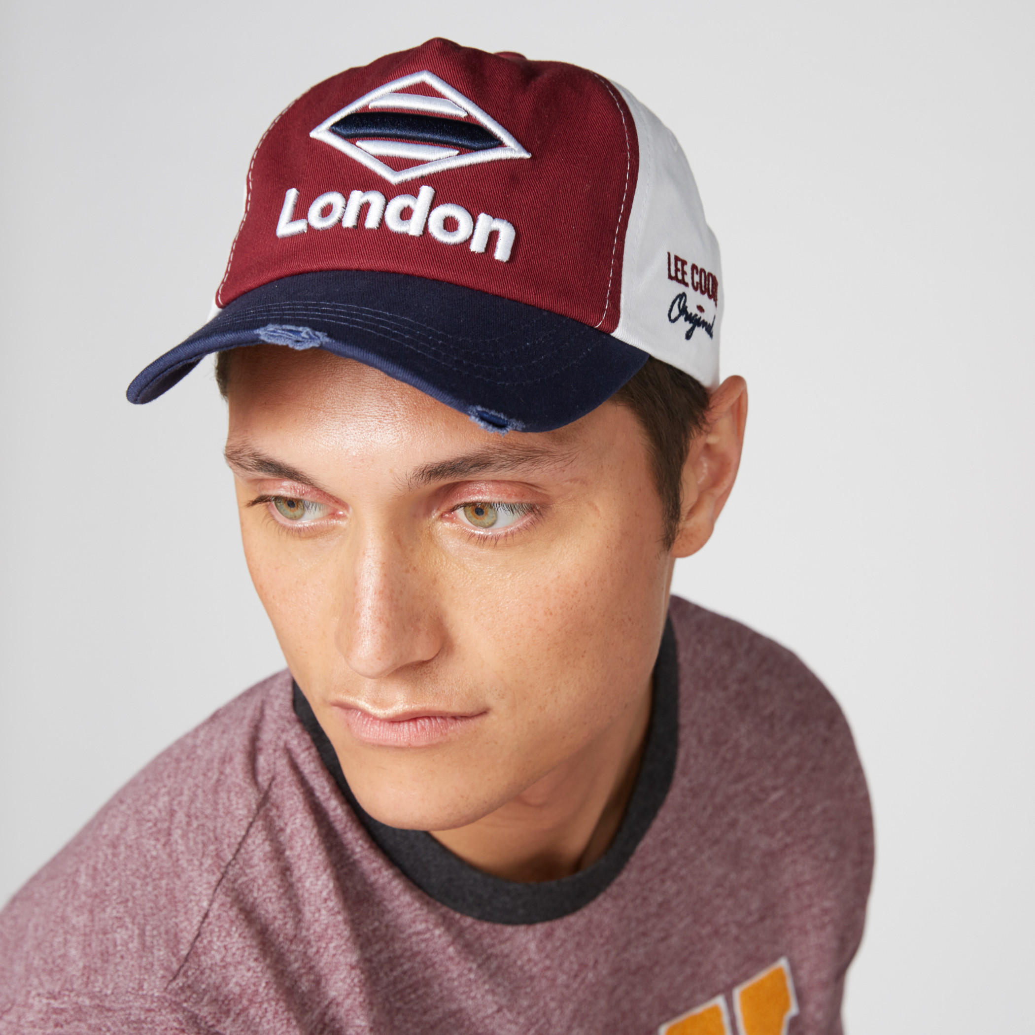 Lee Cooper Embroidered Cap with Snap Closure-men-caps-image-2