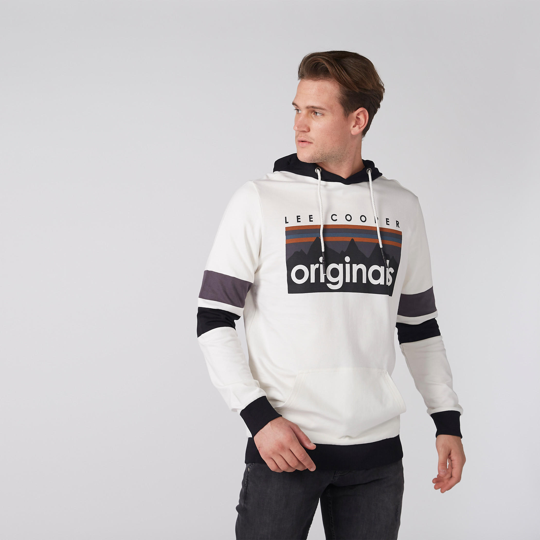 Lee Cooper Printed Sweatshirt with Long Sleeves-men-winterwear-hoodiesandsweatshirts-image-1