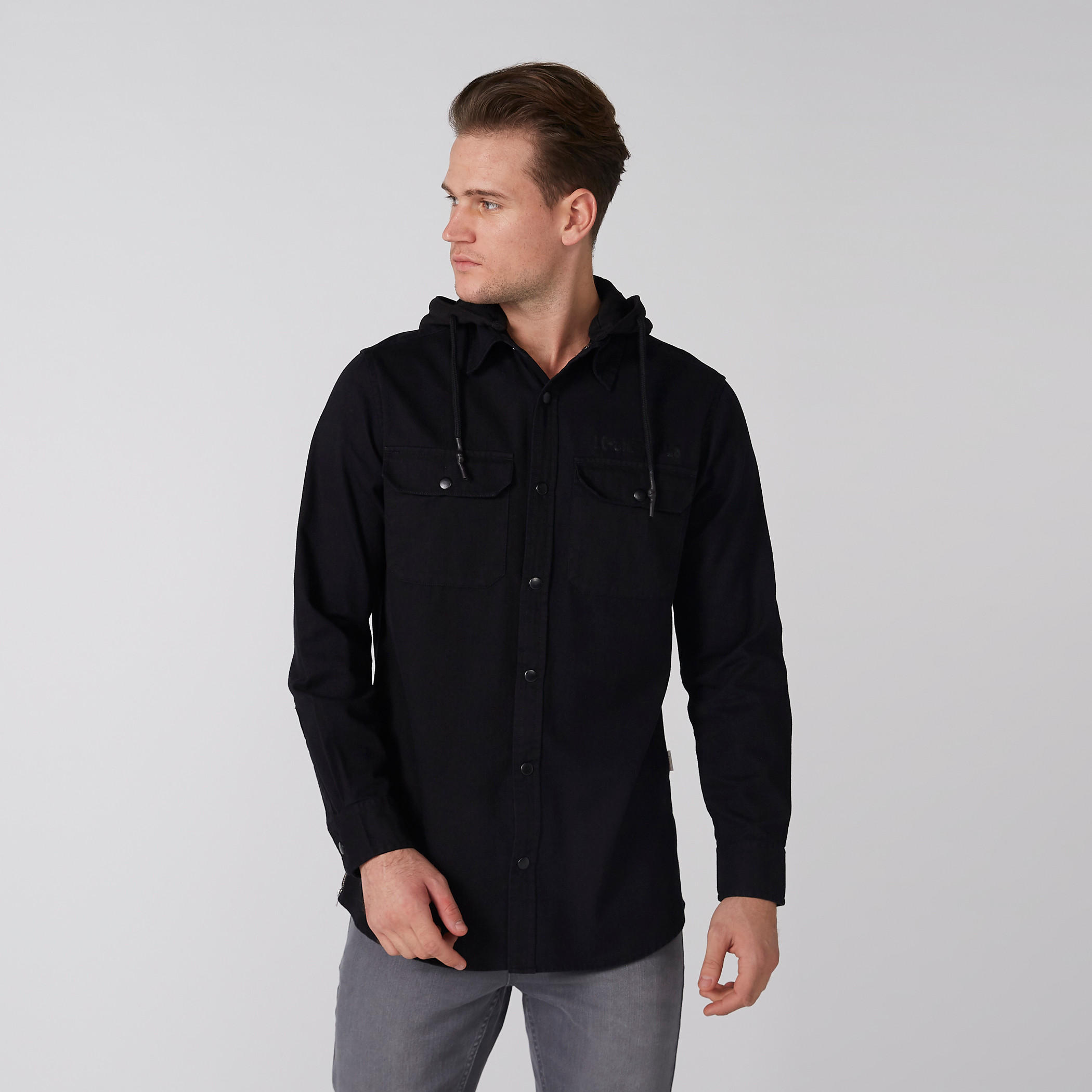 قميص بجيوب وقبعة قابلة للفصل وأزرار-men-clothing-shirts-image-2