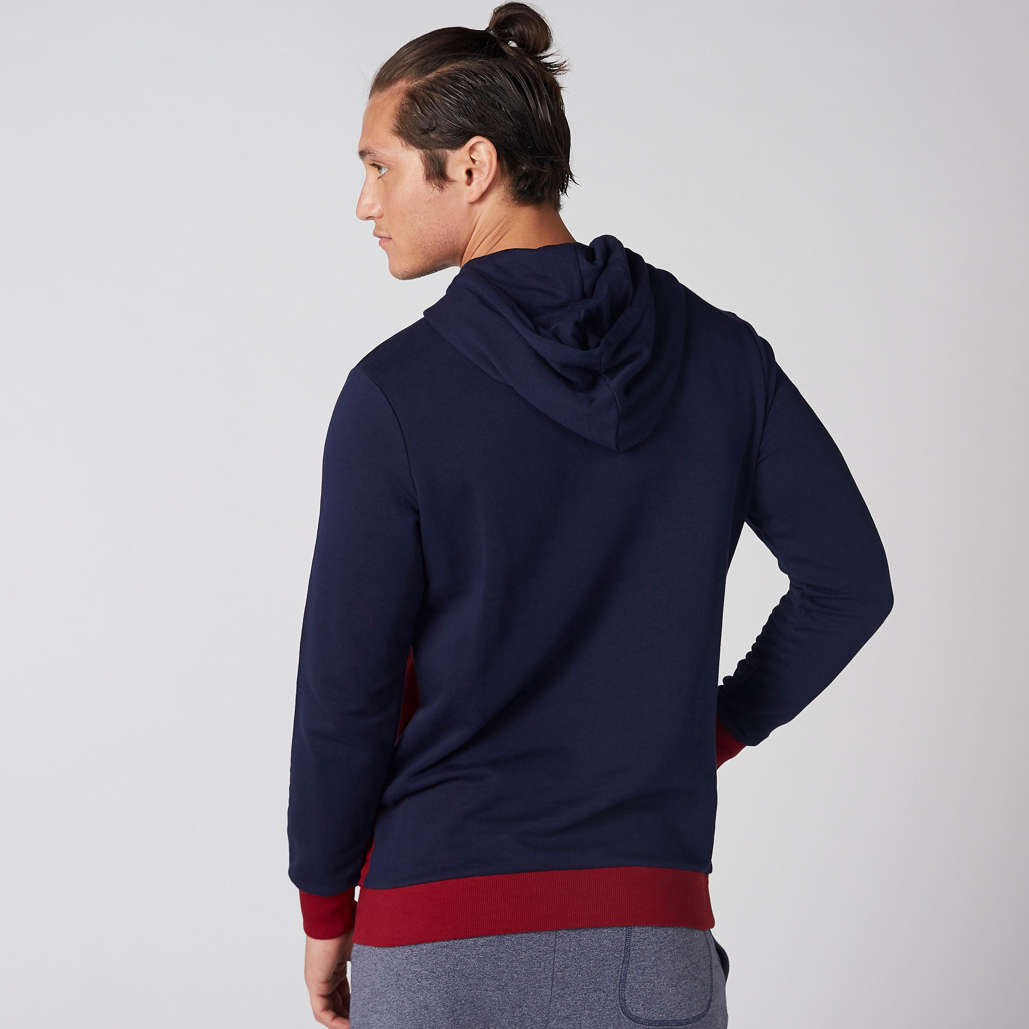 Printed Sweatshirt with Long Sleeves and Hood-men-winterwear-hoodiesandsweatshirts-image-3