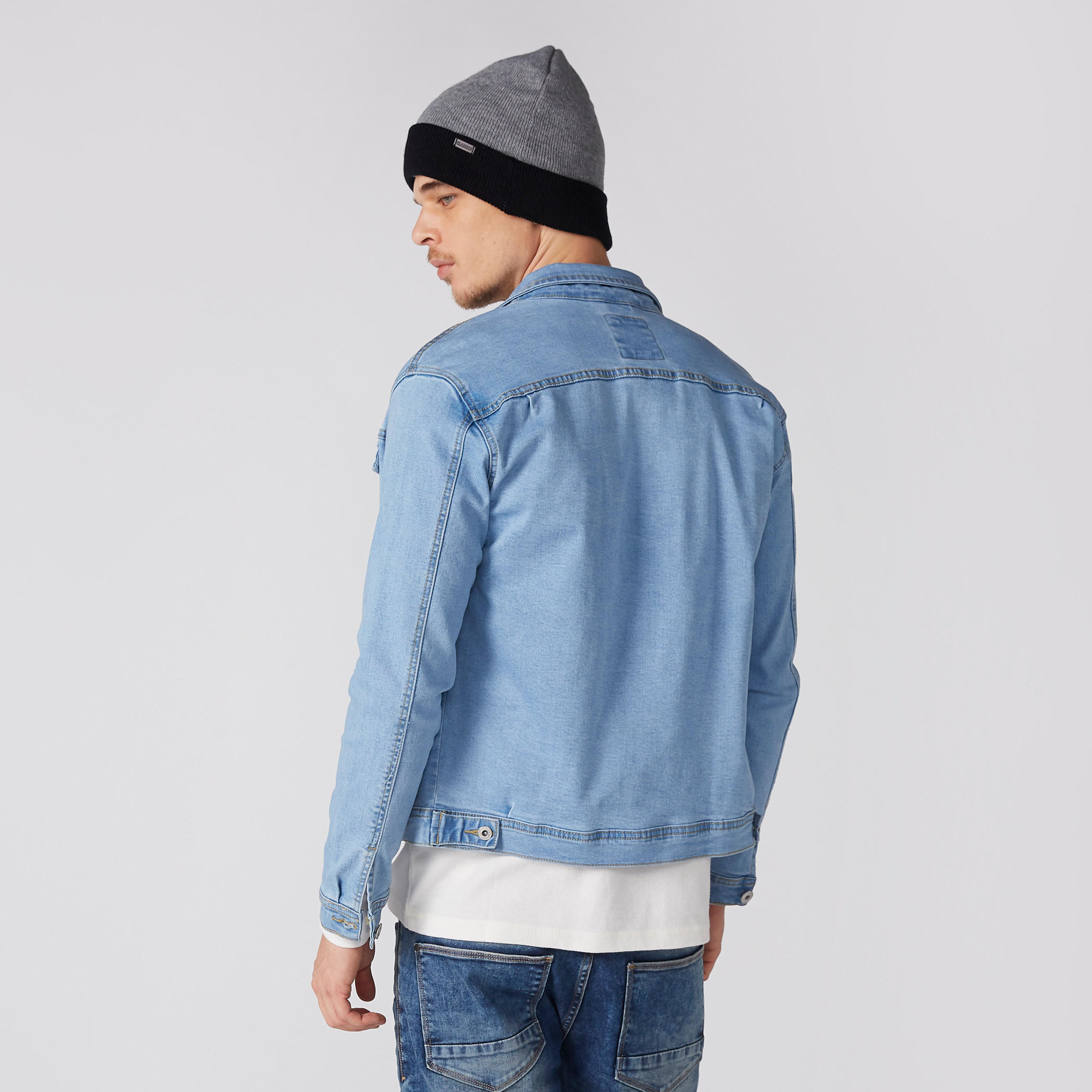 Denim Jacket with Button Closure and Long Sleeves-men-clothing-jacketsandblazers-jackets-image-3