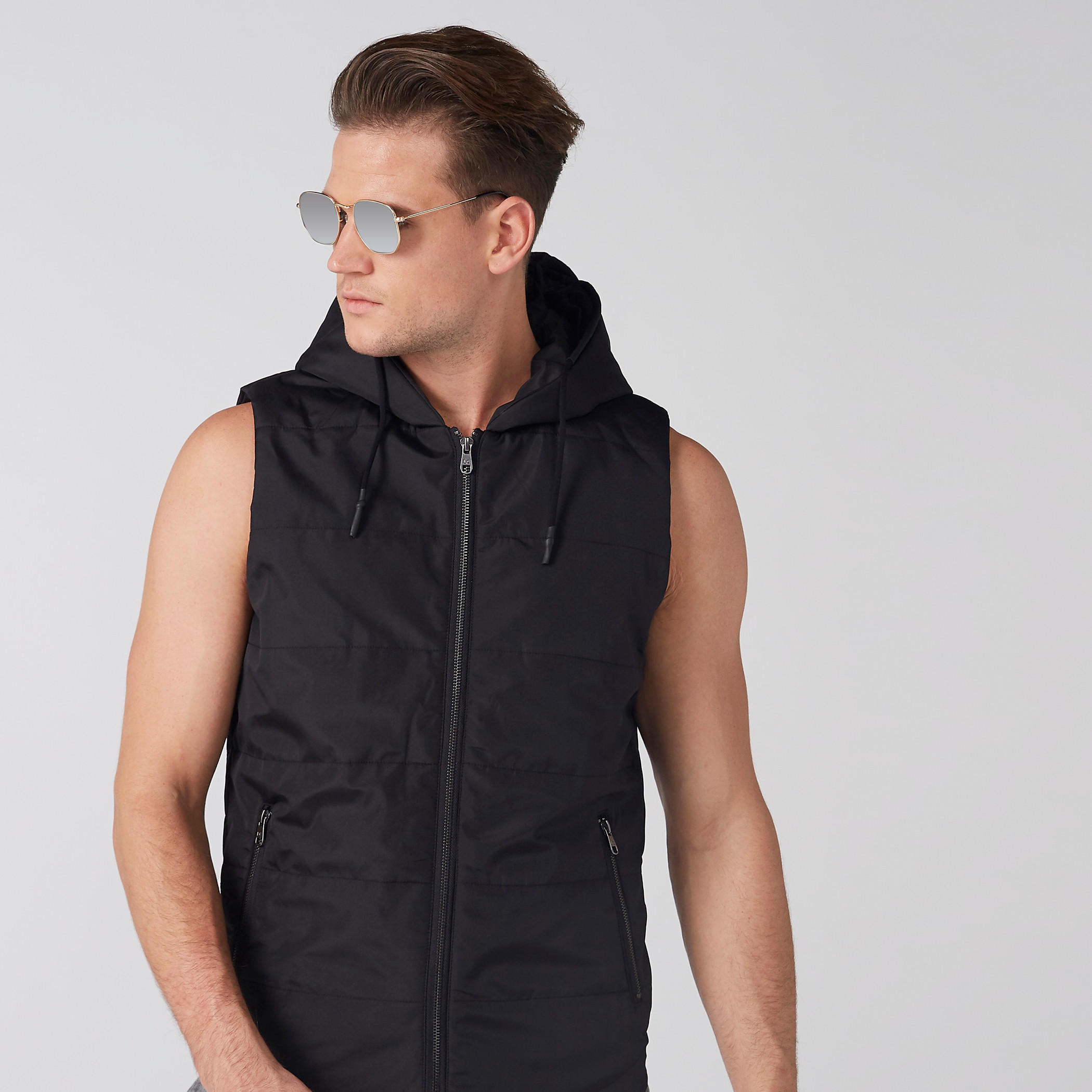 Sleeveless Jacket with Zip Closure and Hood-men-clothing-jacketsandblazers-jackets-image-1