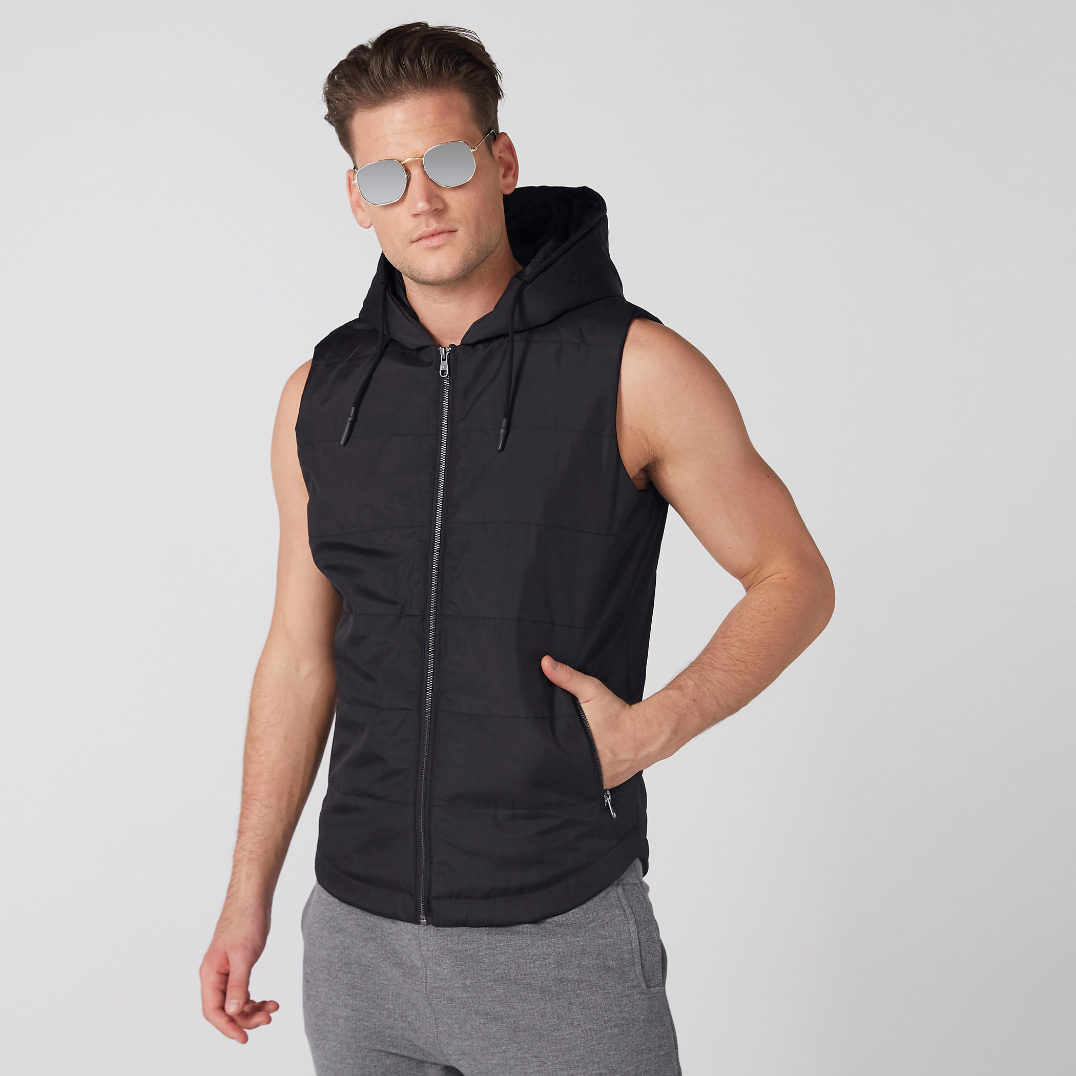 Sleeveless Jacket with Zip Closure and Hood-men-clothing-jacketsandblazers-jackets-image-3