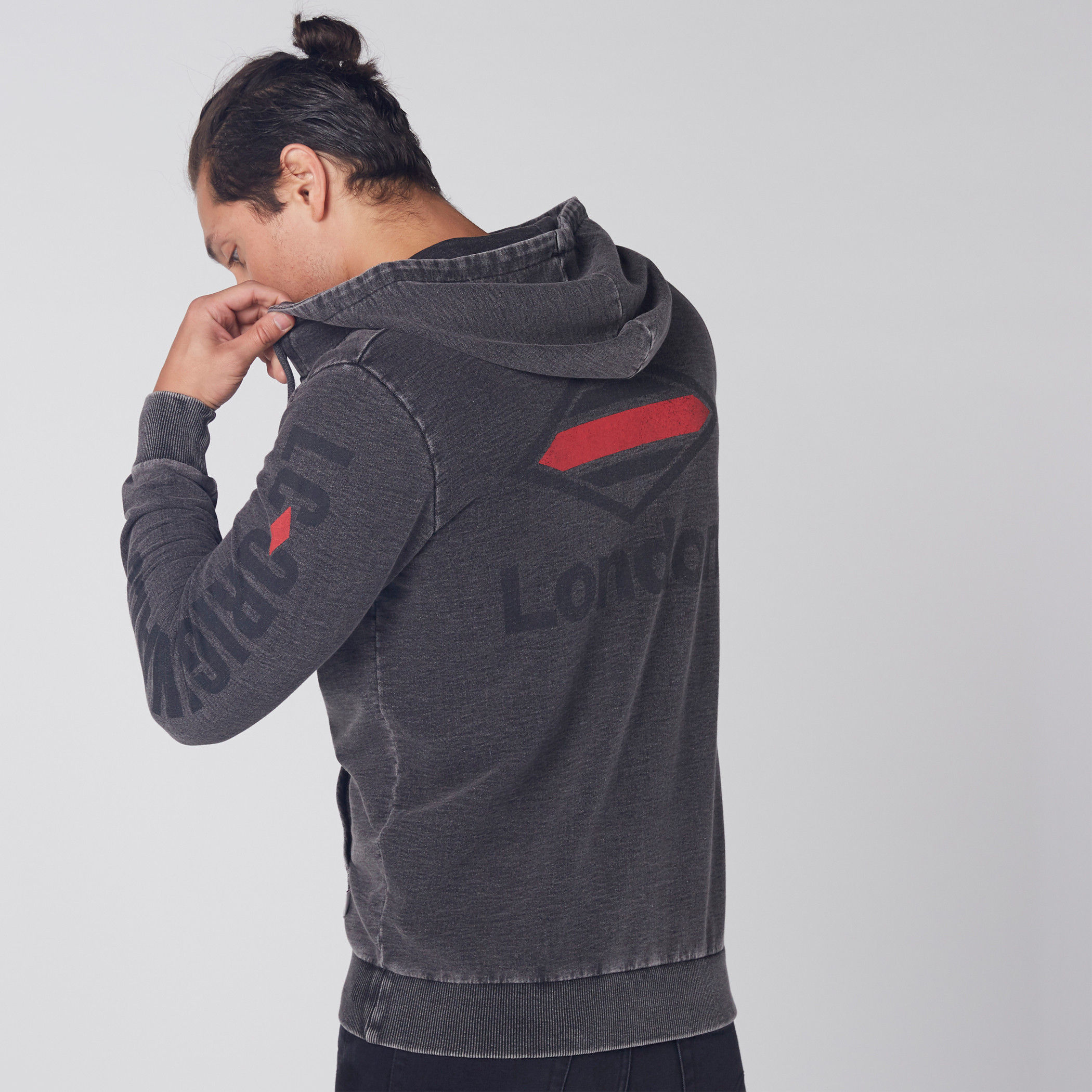 Printed Jacket with Long Sleeves and Hood-men-winterwear-hoodiesandsweatshirts-image-4