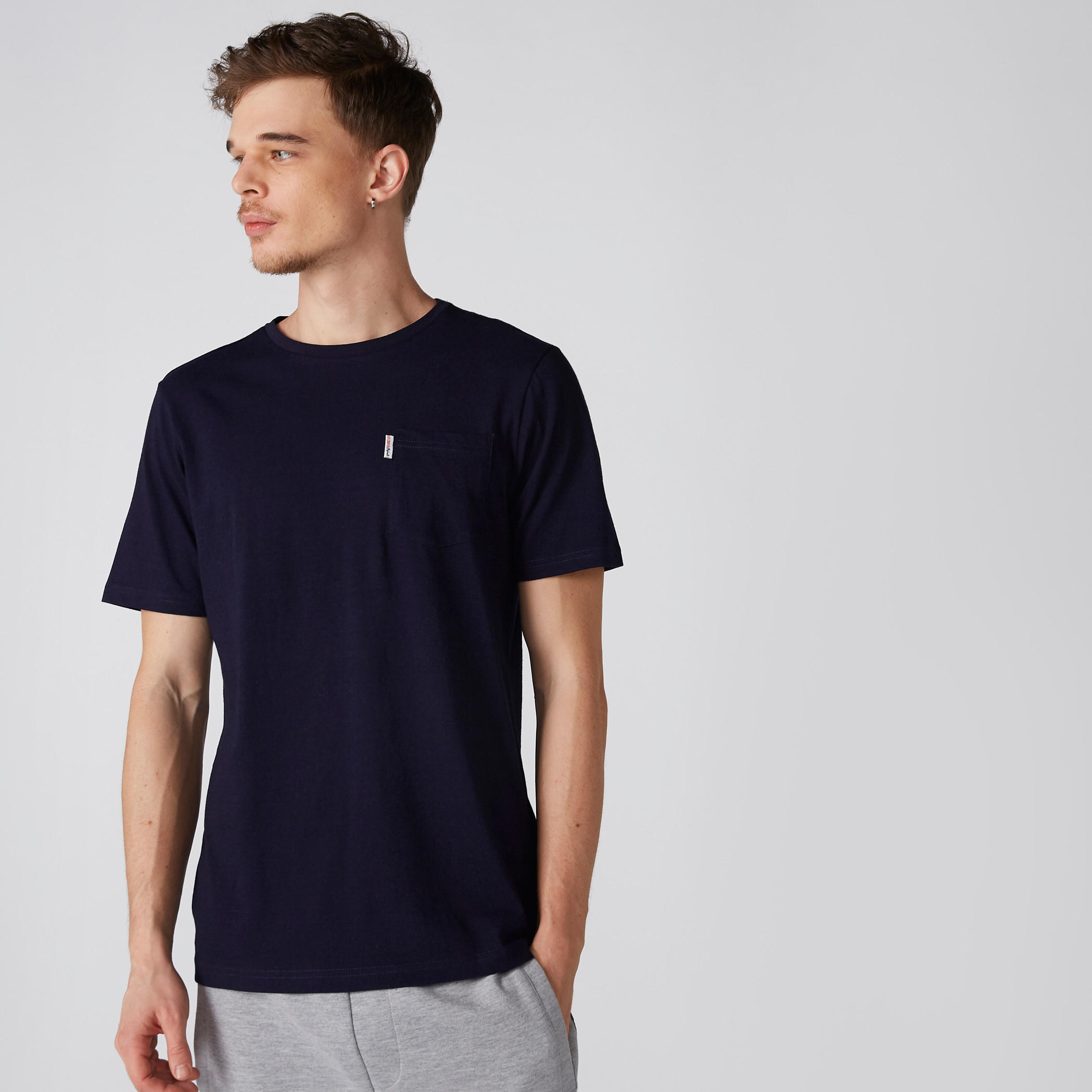 Round Neck T-Shirt with Short Sleeves-men-clothing-tshirtsandpolos-tshirts-image-1