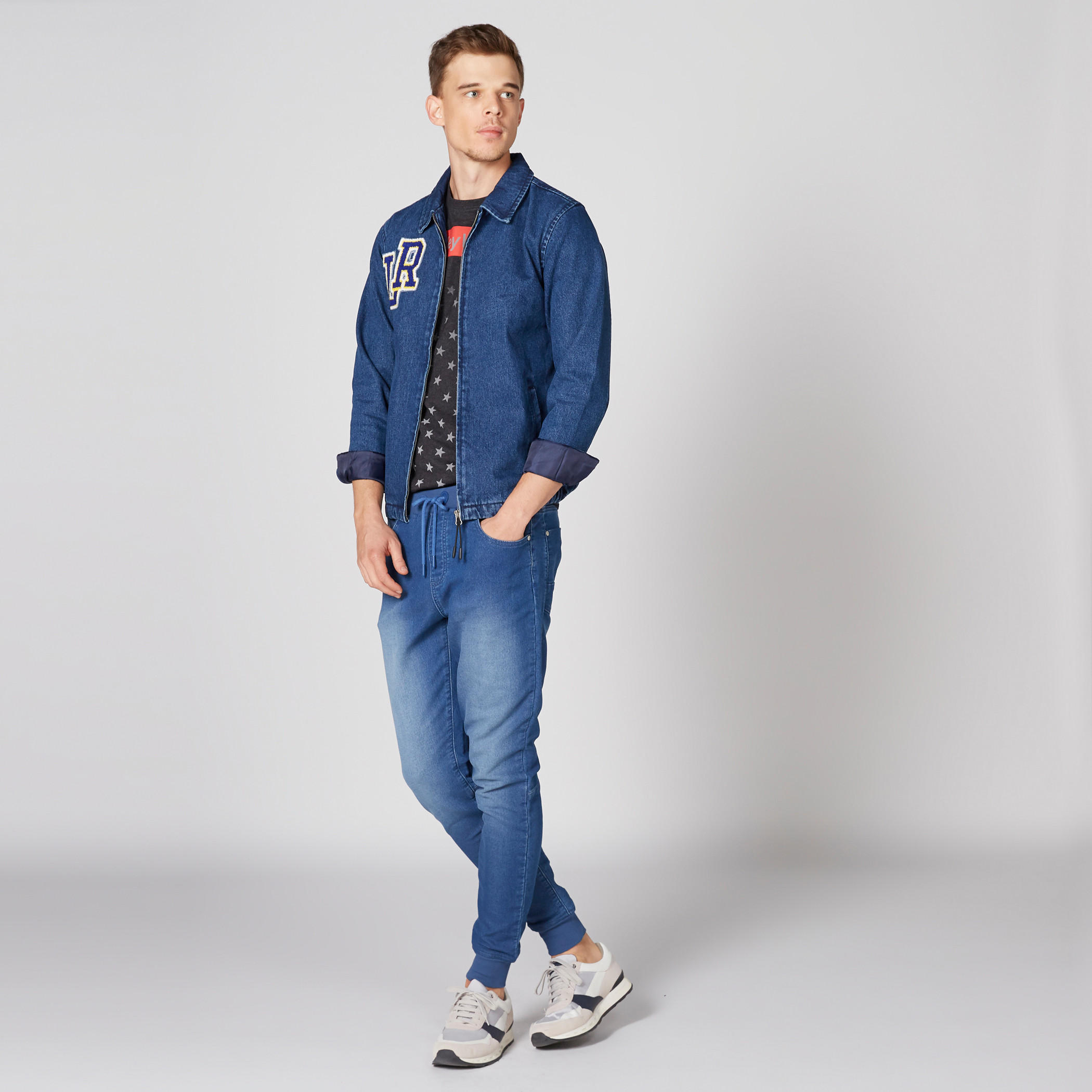 بنطال رياضي دينم بجيوب ورباط من لي كوبر-men-clothing-bottoms-joggers-image-3