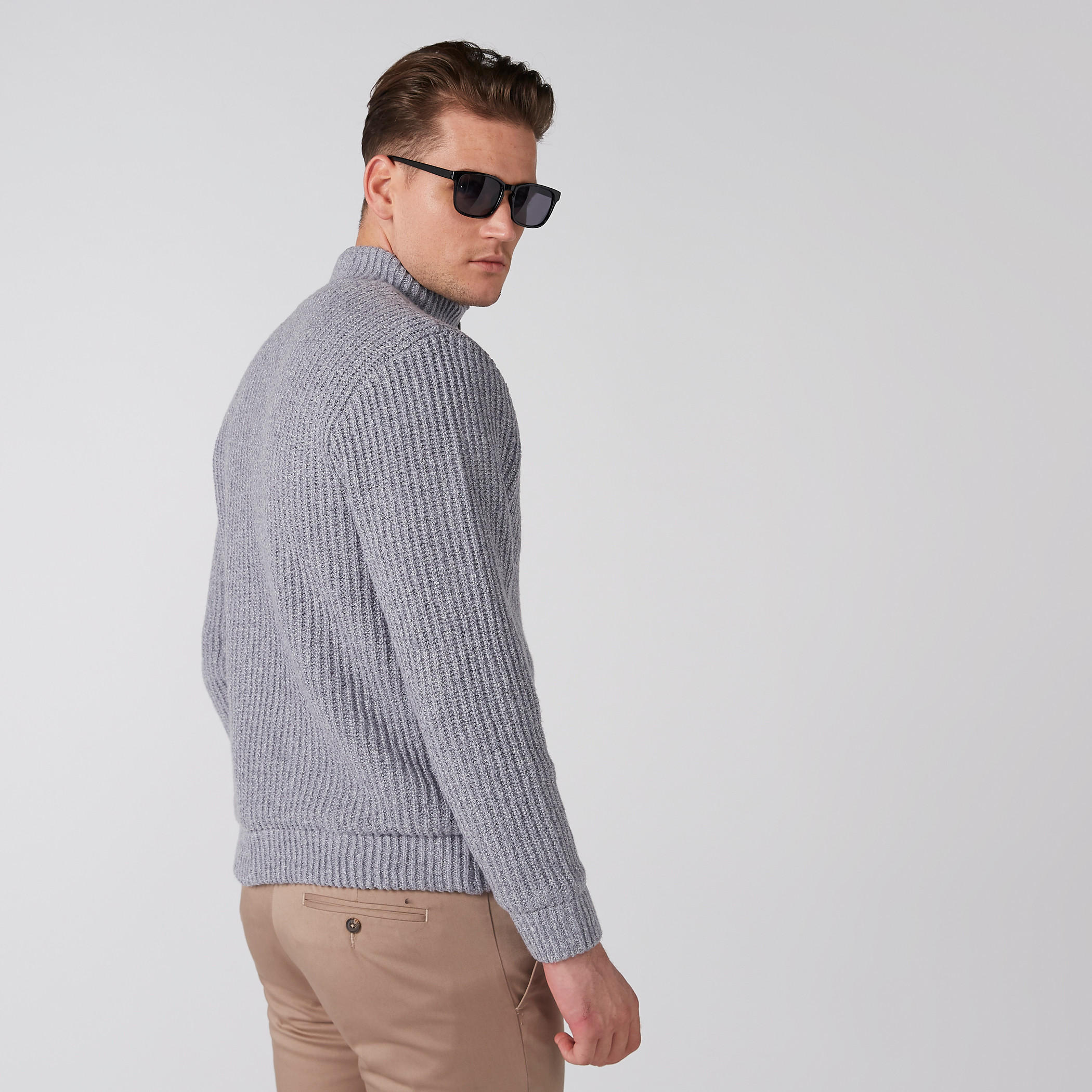 جاكيت بياقة عالية وسحّاب إغلاق وجيوب-men-clothing-sweatersandpullovers-image-2