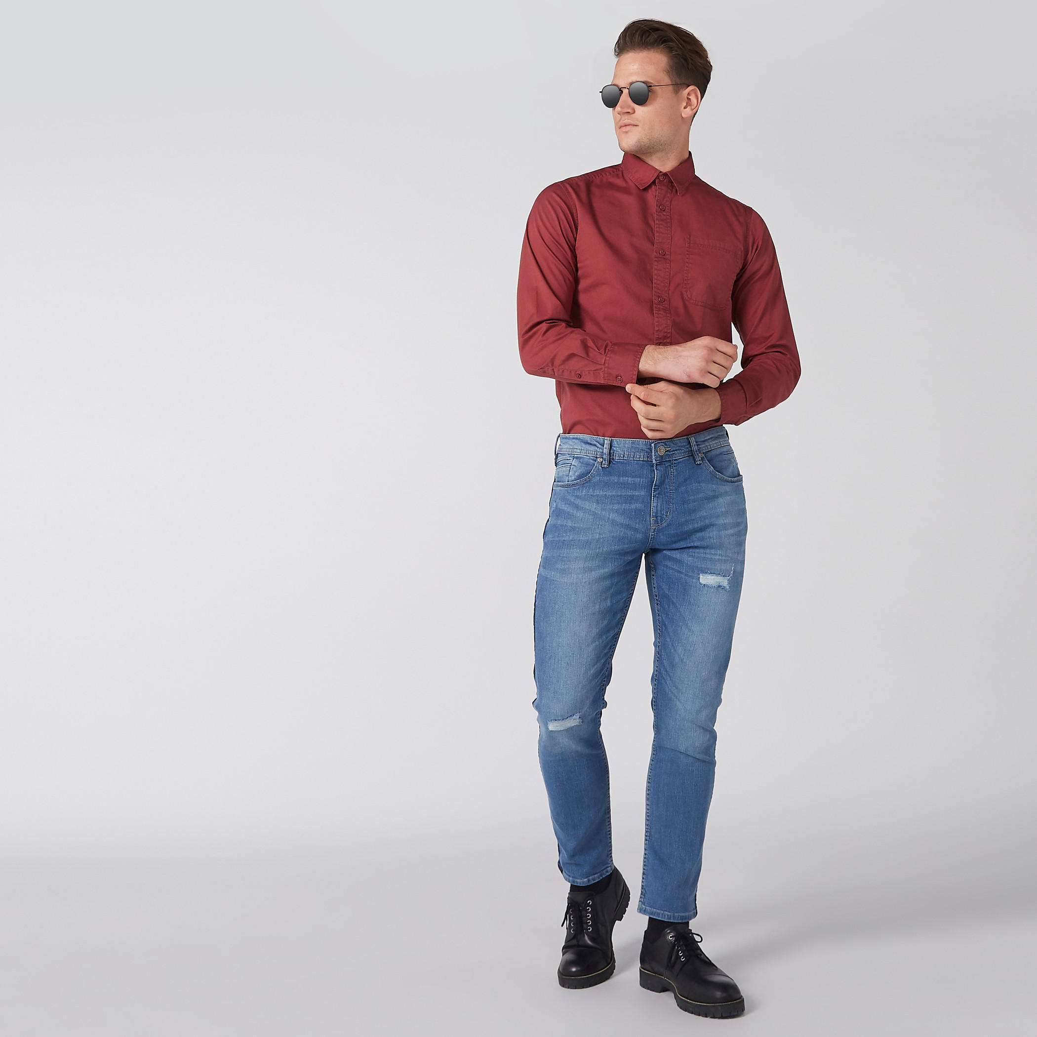 قميص بأكمام طويلة وأزرار-men-clothing-shirts-image-3