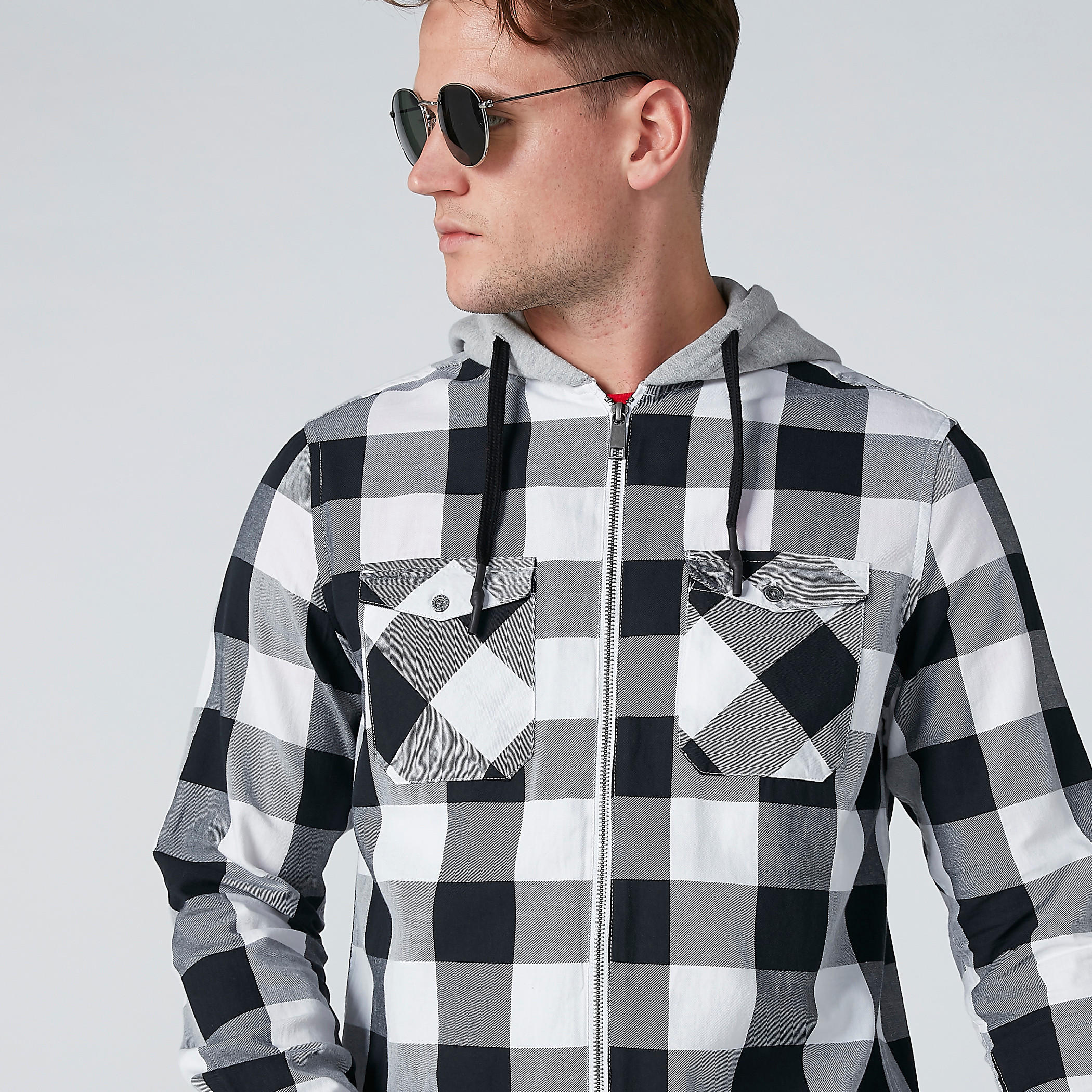 قميص كاروهات بقصّة سليم فيت وأكمام طويلة-men-clothing-shirts-image-5