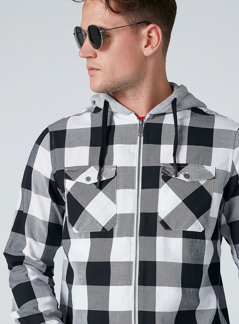 قميص كاروهات بقصّة سليم فيت وأكمام طويلة-men-clothing-shirts-image-5