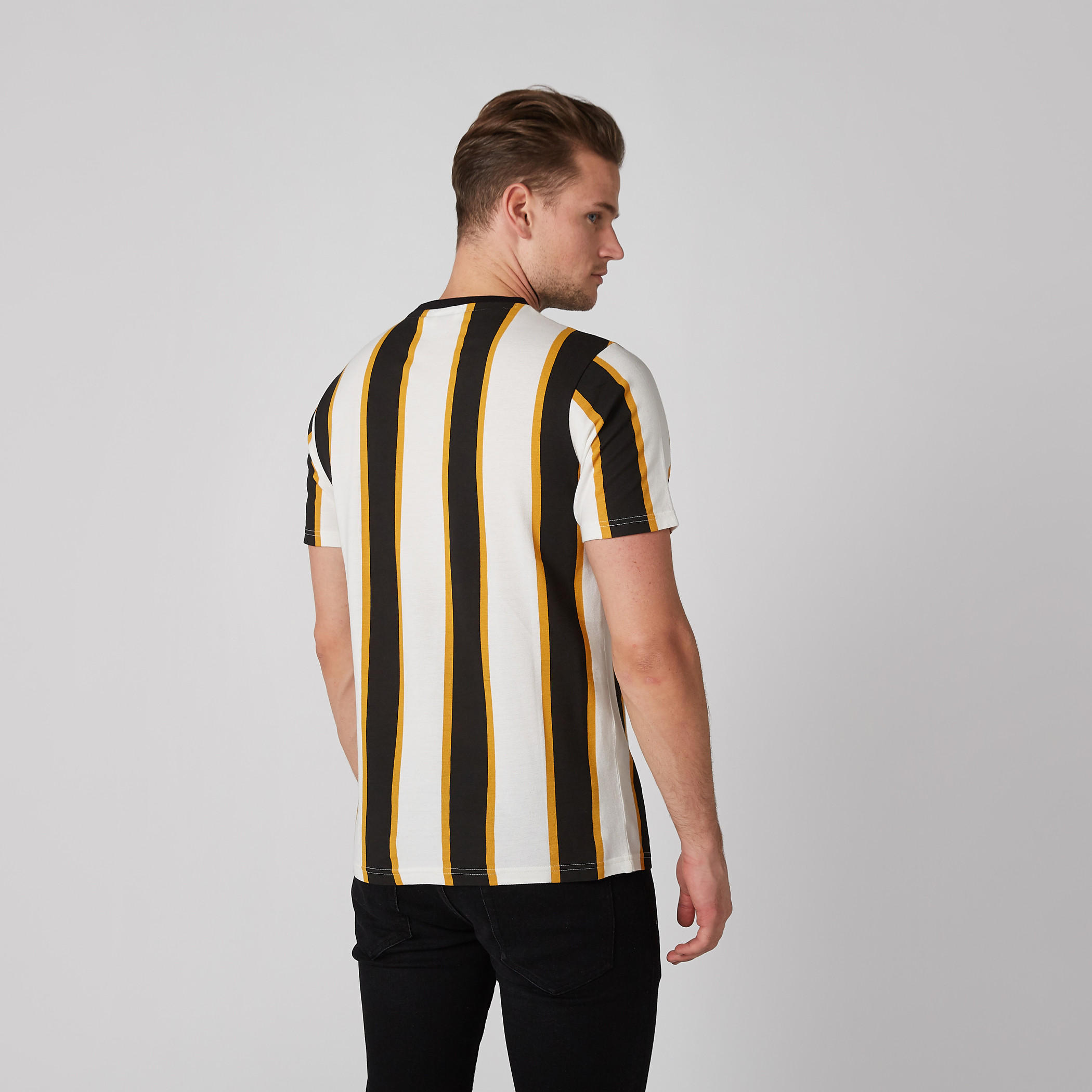 Striped T-Shirt in Slim Fit with Short Sleeves-men-clothing-tshirtsandpolos-tshirts-image-4