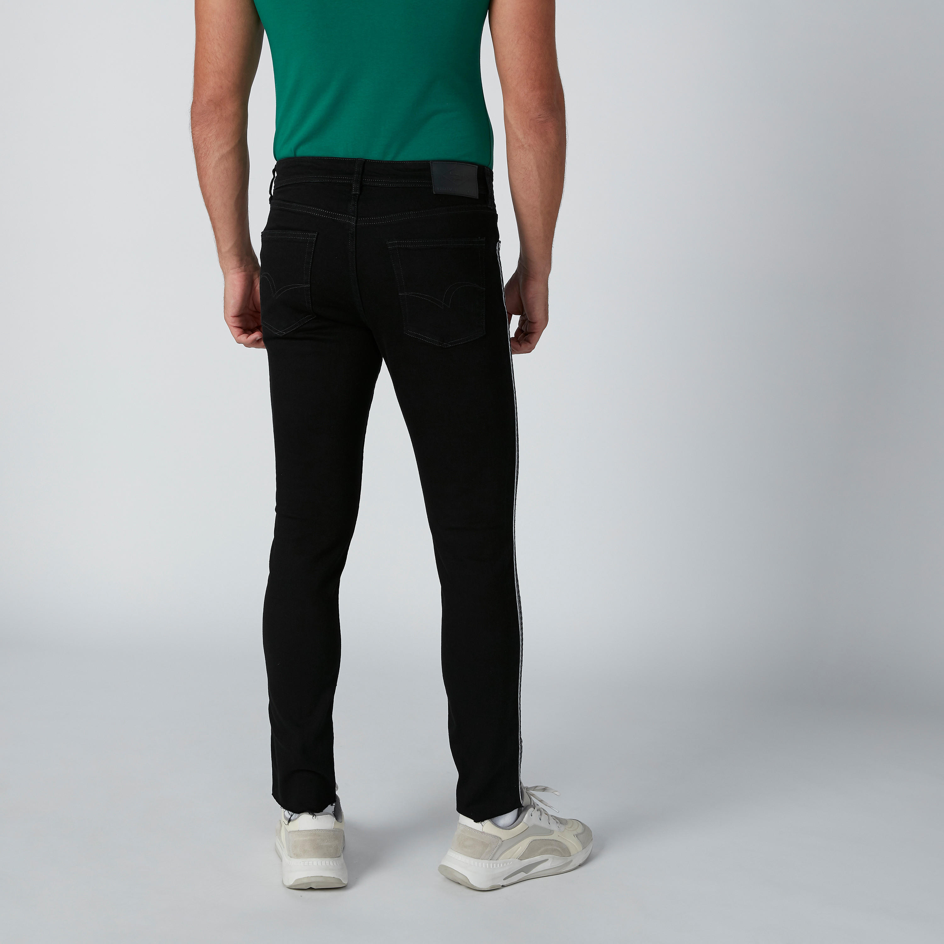 Tape and Pocket Detail Jeans with Belt Loops-men-clothing-bottoms-jeans-image-2